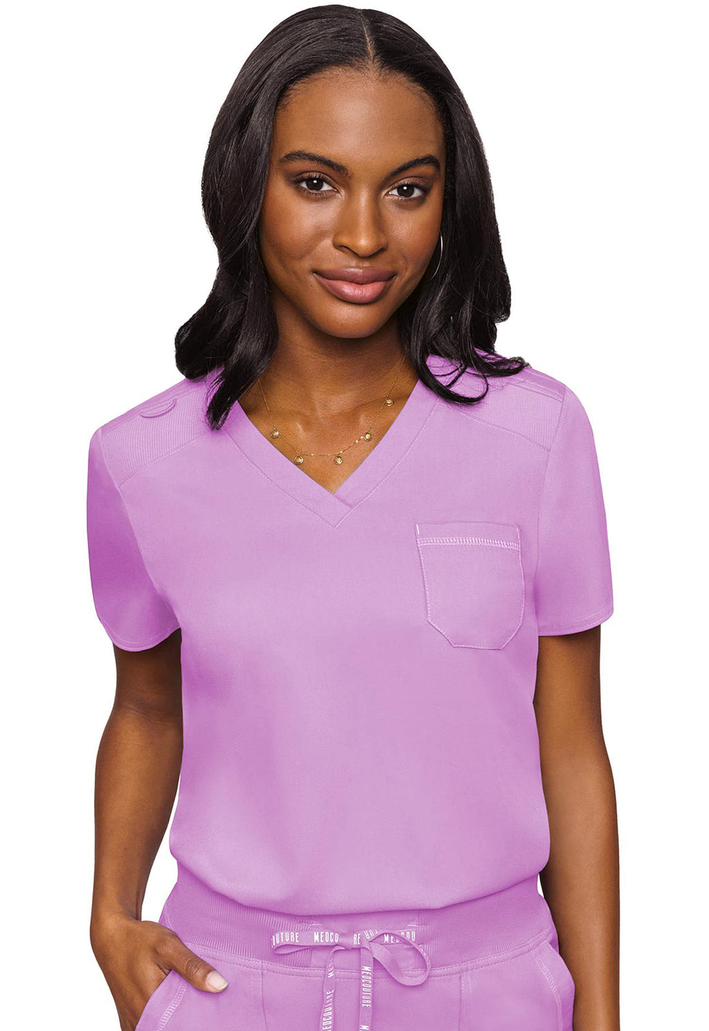 Touch MC7448 Women's V-Neck Tuck In Lilac