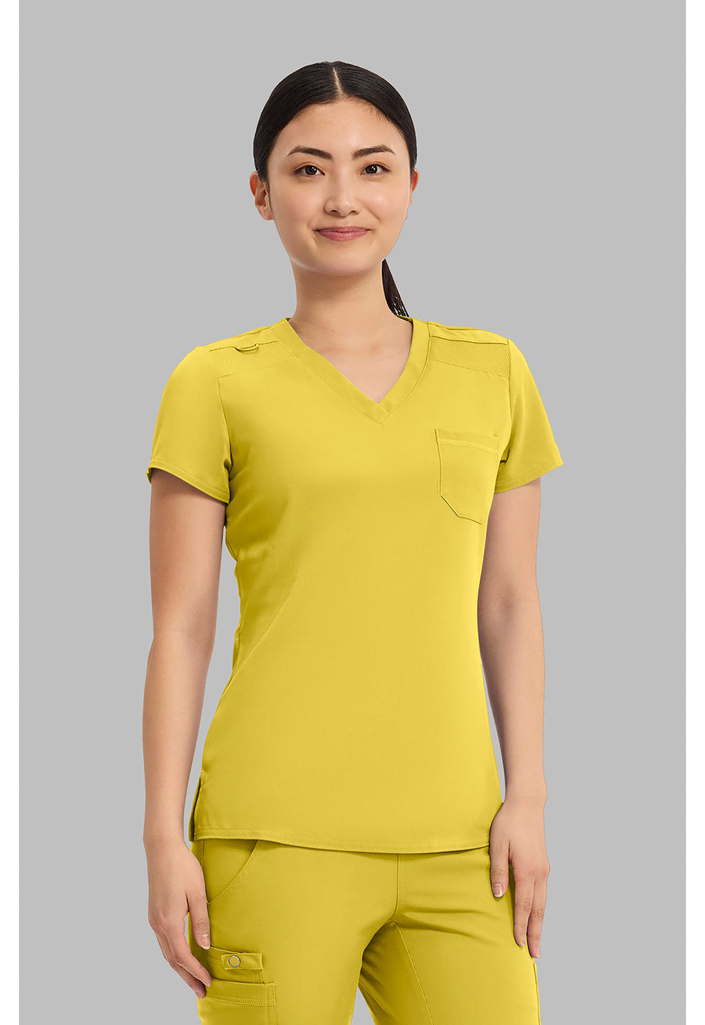 Touch MC7448 Women's V-Neck Tuck In Midsummer Gold