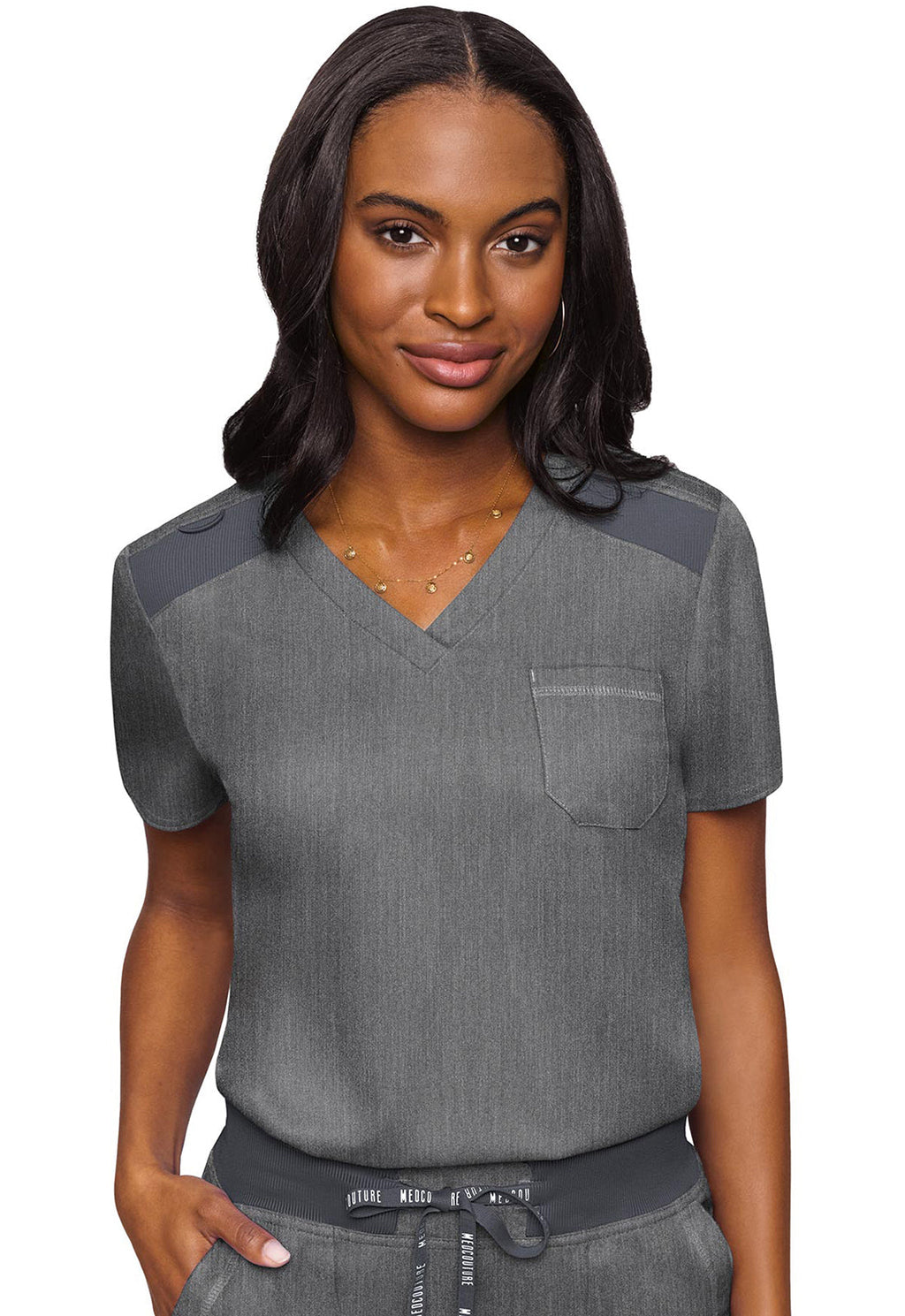 Touch MC7448 V-Neck Tuck In Slate