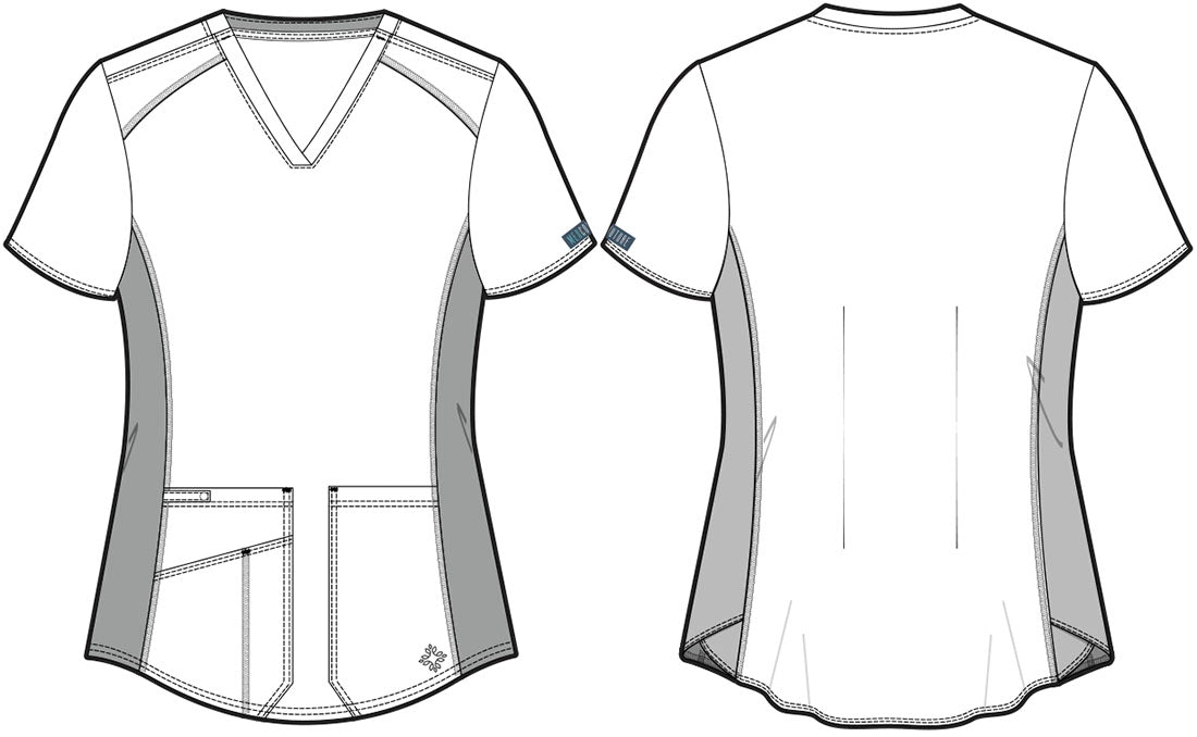 Touch MC7459 V-Neck Shirttail Top Midsummer Gold