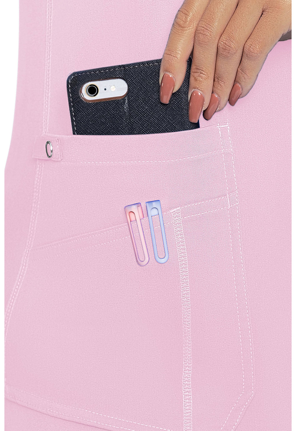 Touch MC7459 V-Neck Shirttail Top Ice Pink