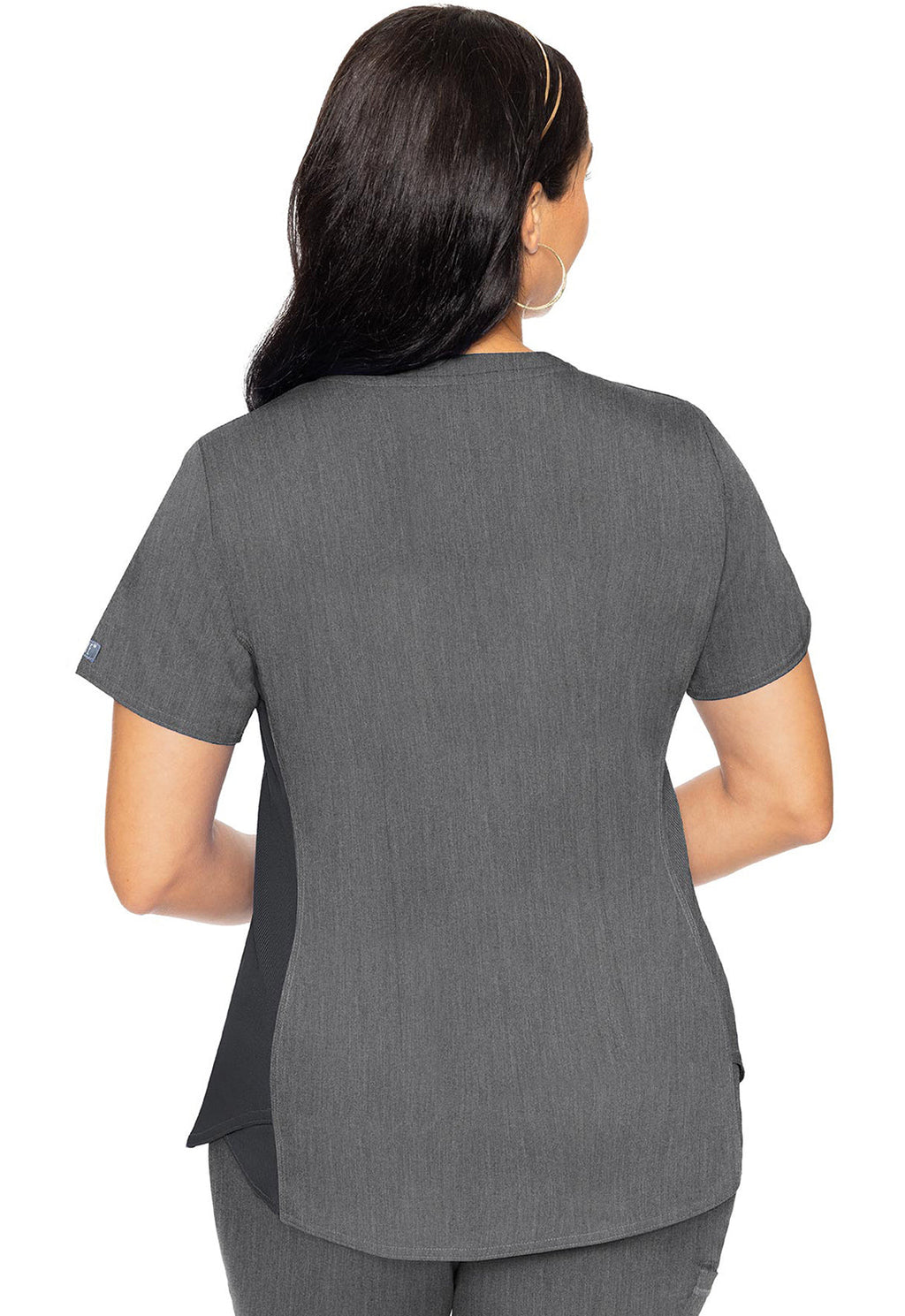 Touch MC7459 V-Neck Shirttail Top Slate