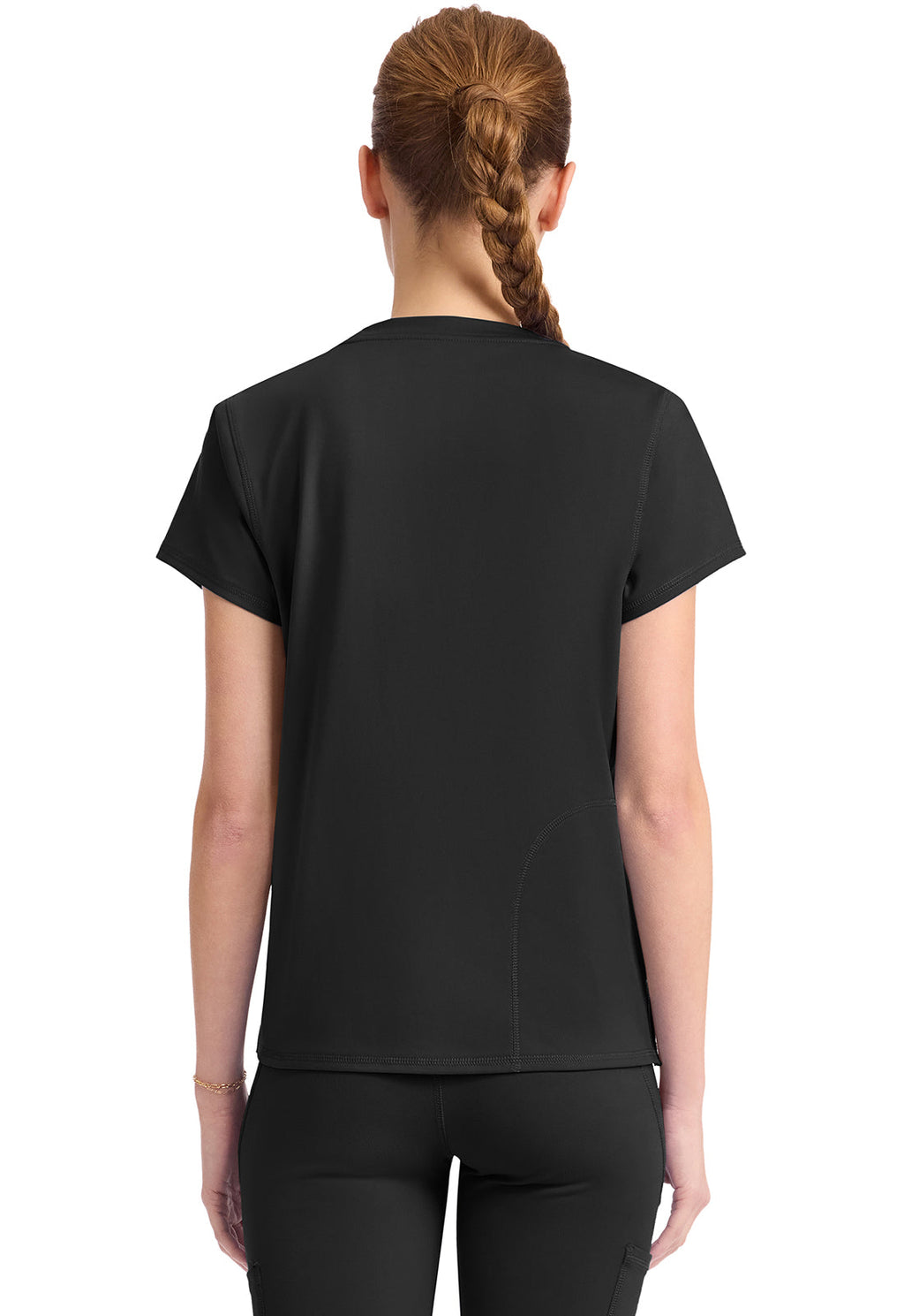 Amp Knit MC751 Women's Crew Neck Tee Black