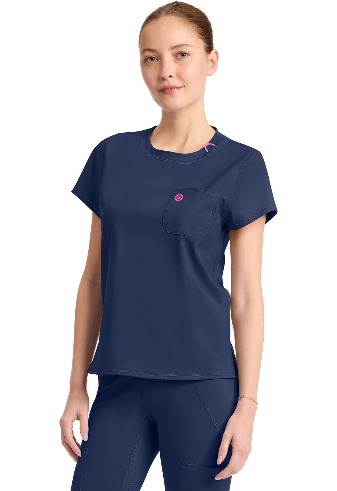 Amp Knit MC751 Women's Crew Neck Tee Navy