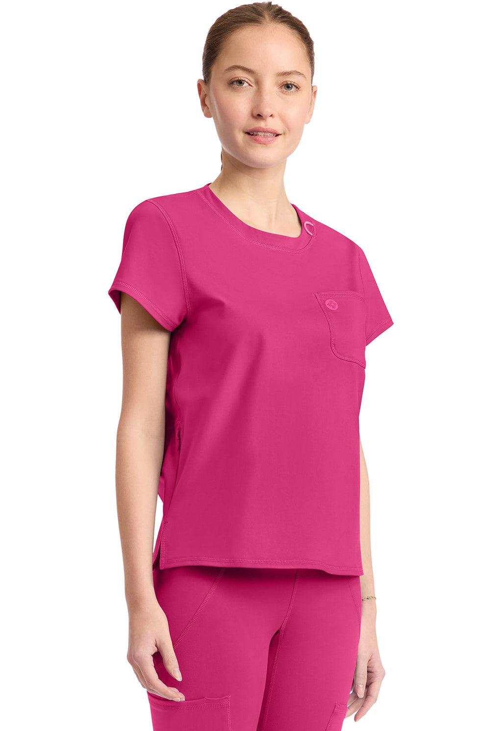 AMP Knit MC751 Crew Neck Tee Pink Power