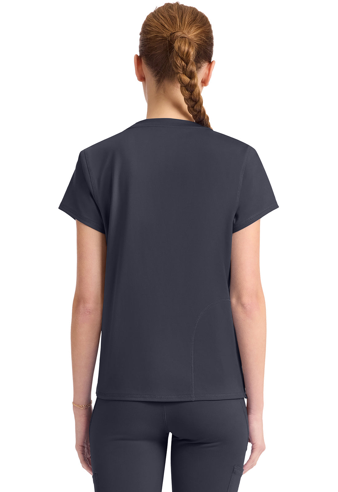 Amp Knit MC751 Women's Crew Neck Tee Pewter