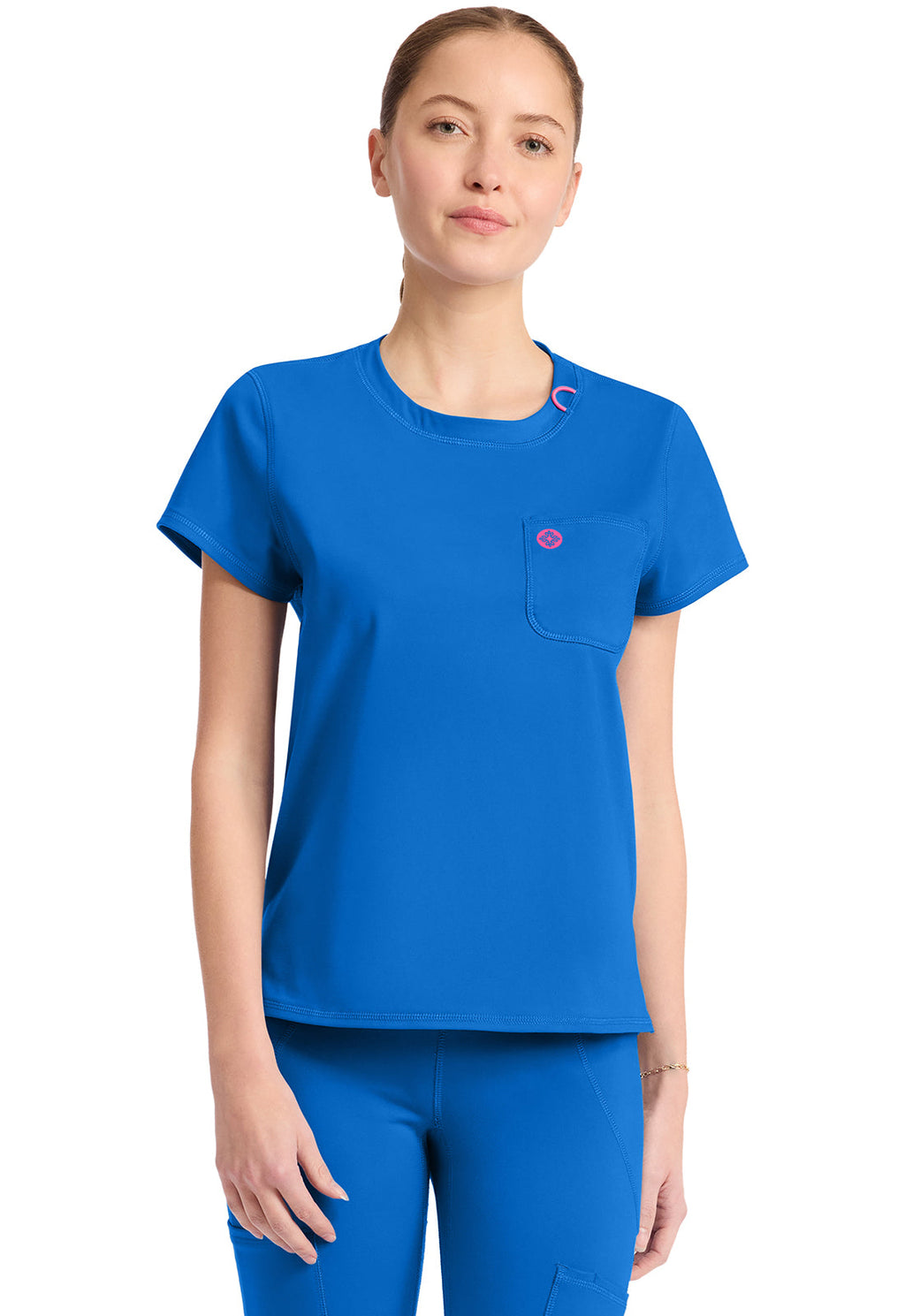 Amp Knit MC751 Women's Crew Neck Tee Royal