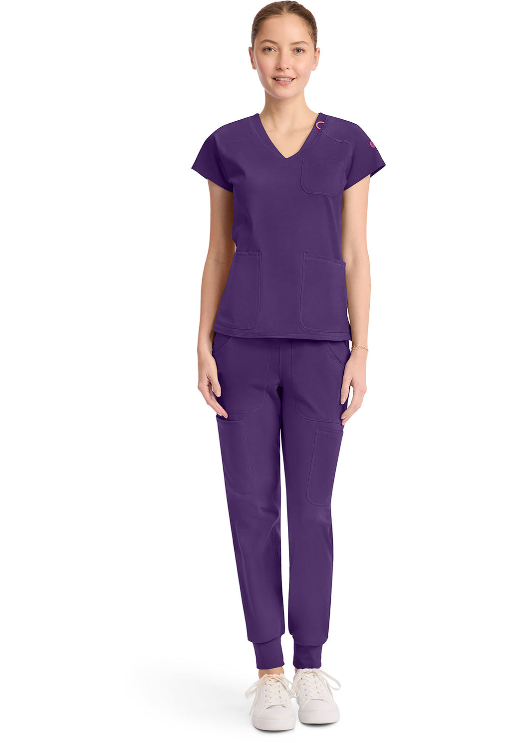 AMP Knit MC752 Raglan V-Neck Top Galactic Purple