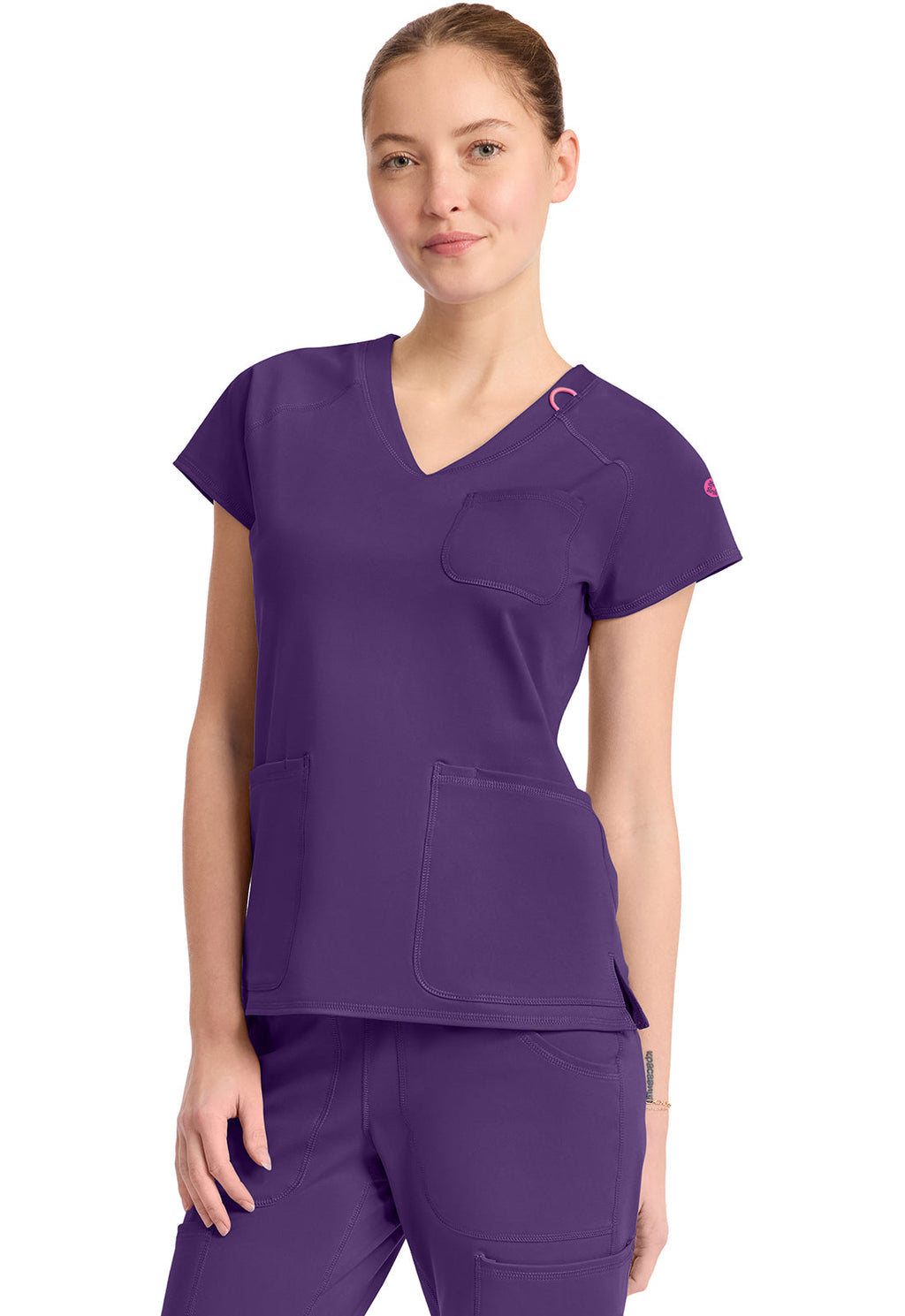 AMP Knit MC752 Raglan V-Neck Top Galactic Purple