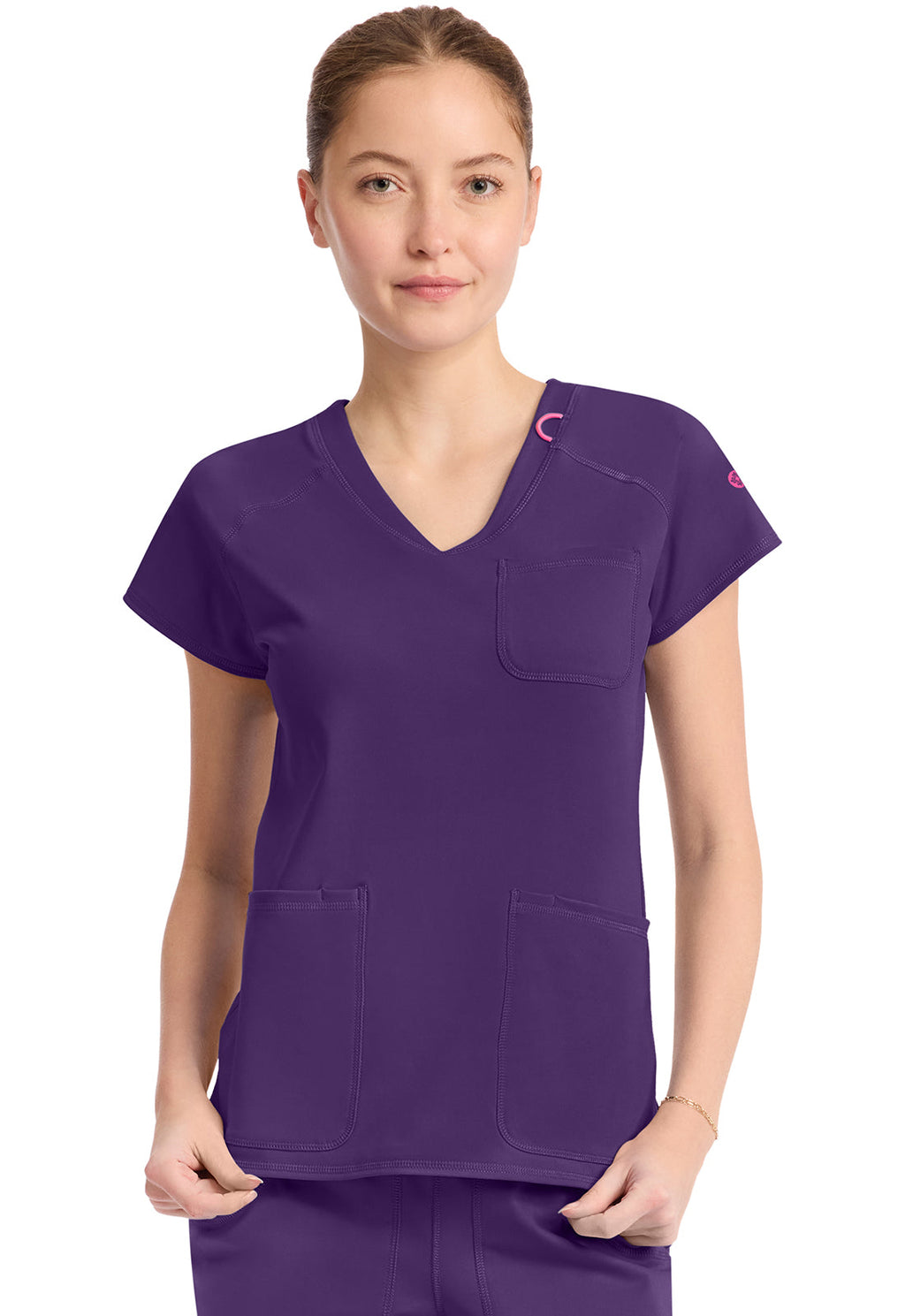 AMP Knit MC752 Raglan V-Neck Top Galactic Purple