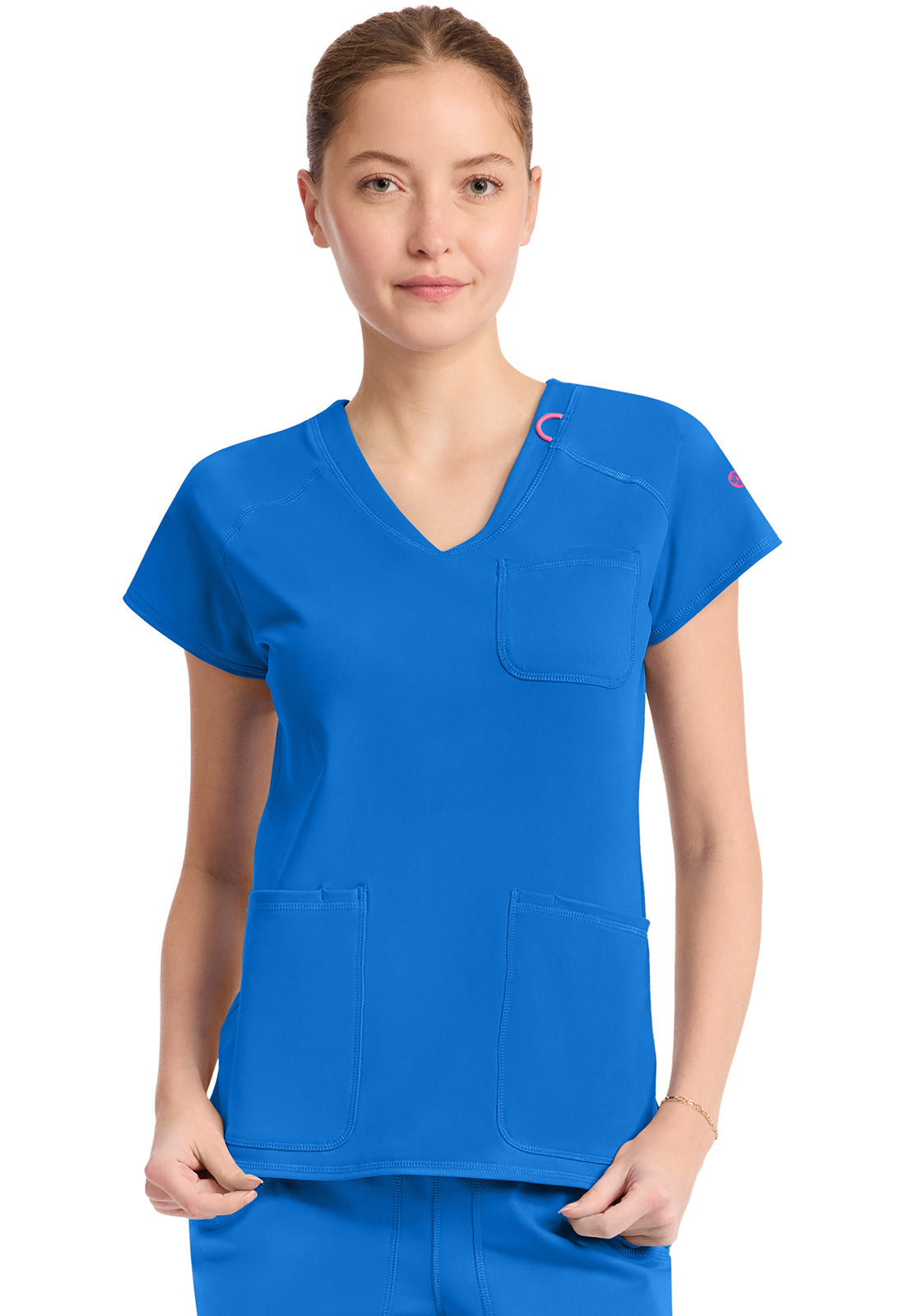 Amp Knit MC752 Women's Raglan V-Neck Scrub Top Royal