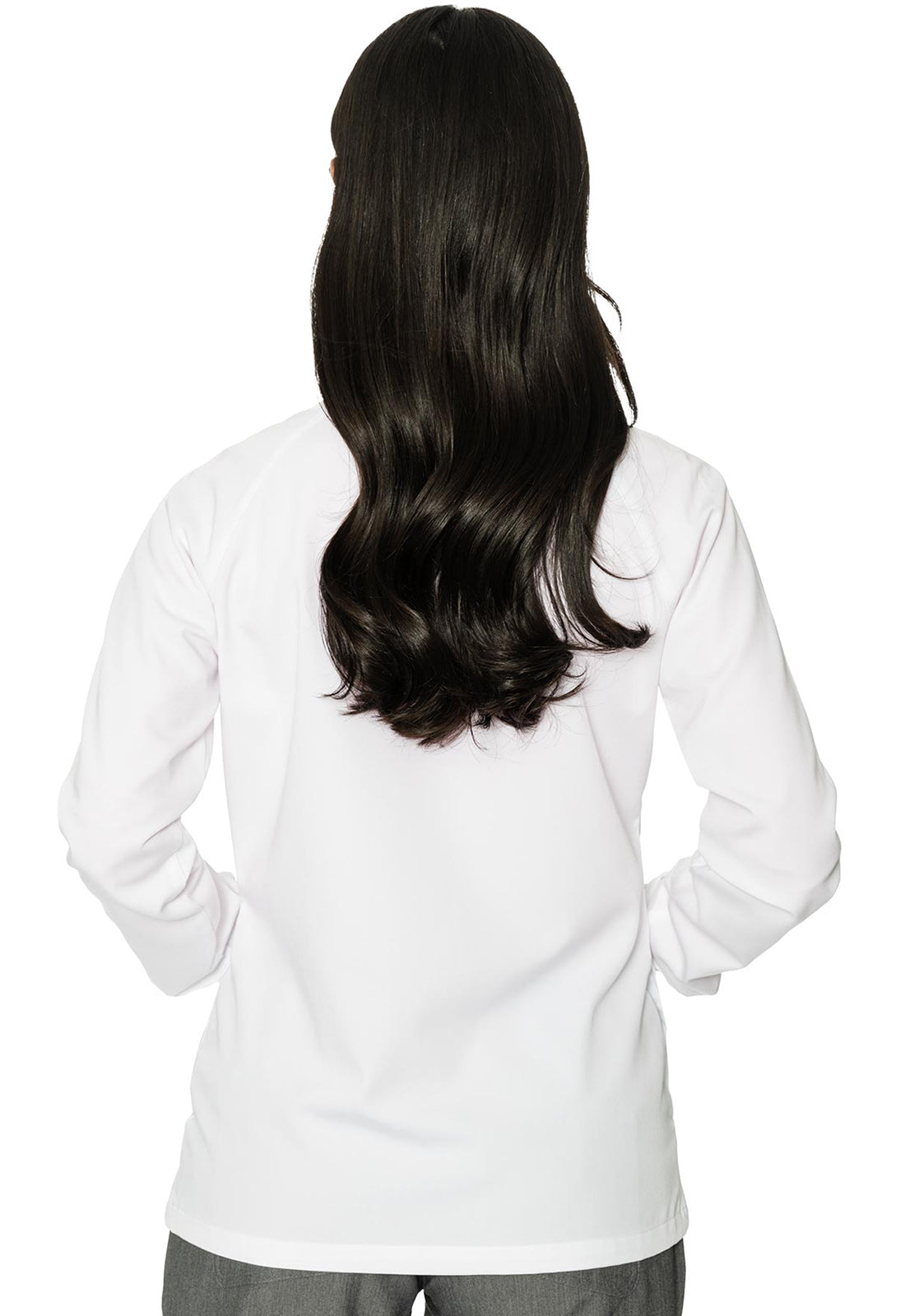 Touch MC7660 Raglan Warmup WHITE Model Image Back | Med Couture