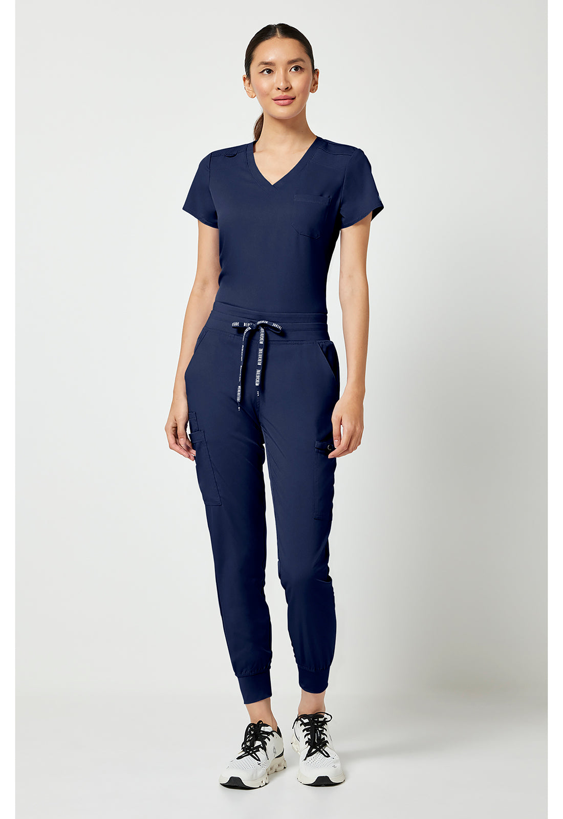 Touch MC7705 Women's Double Cargo Scrub Joggers Navy