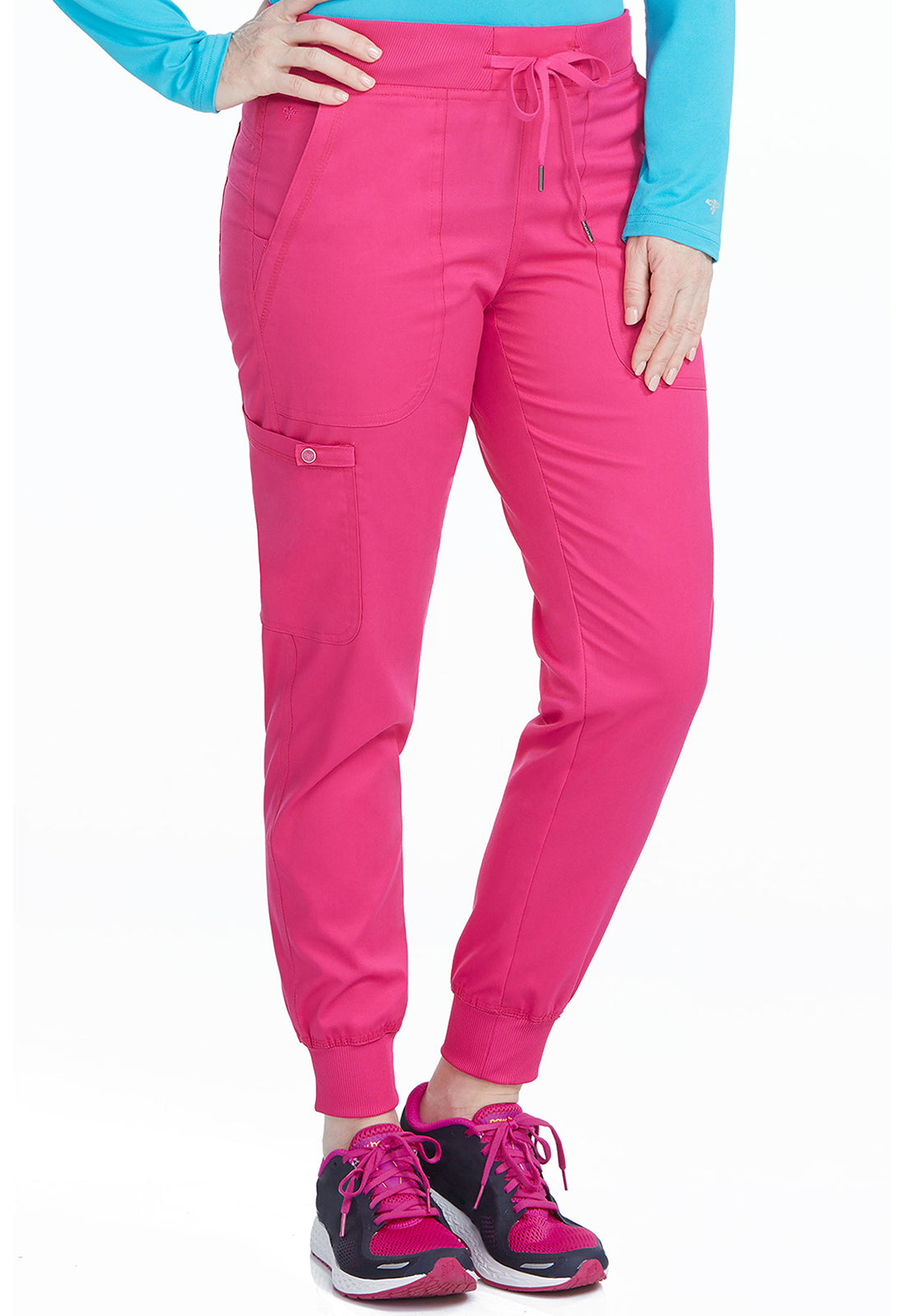 Touch MC7710 Women's Scrub Joggers Yoga Scrub Pants Pink Punch