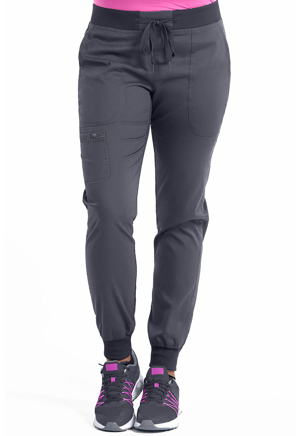 Touch MC7710 Women's Scrub Joggers Yoga Scrub Pants Pewter