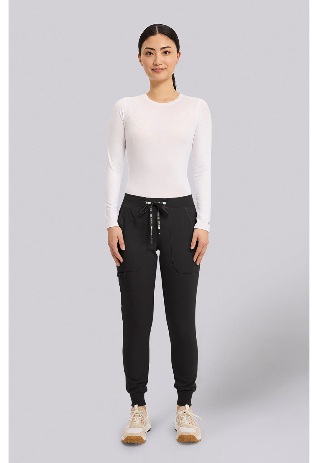 Touch MC7710 Women's Scrub Joggers Yoga Scrub Pants Black