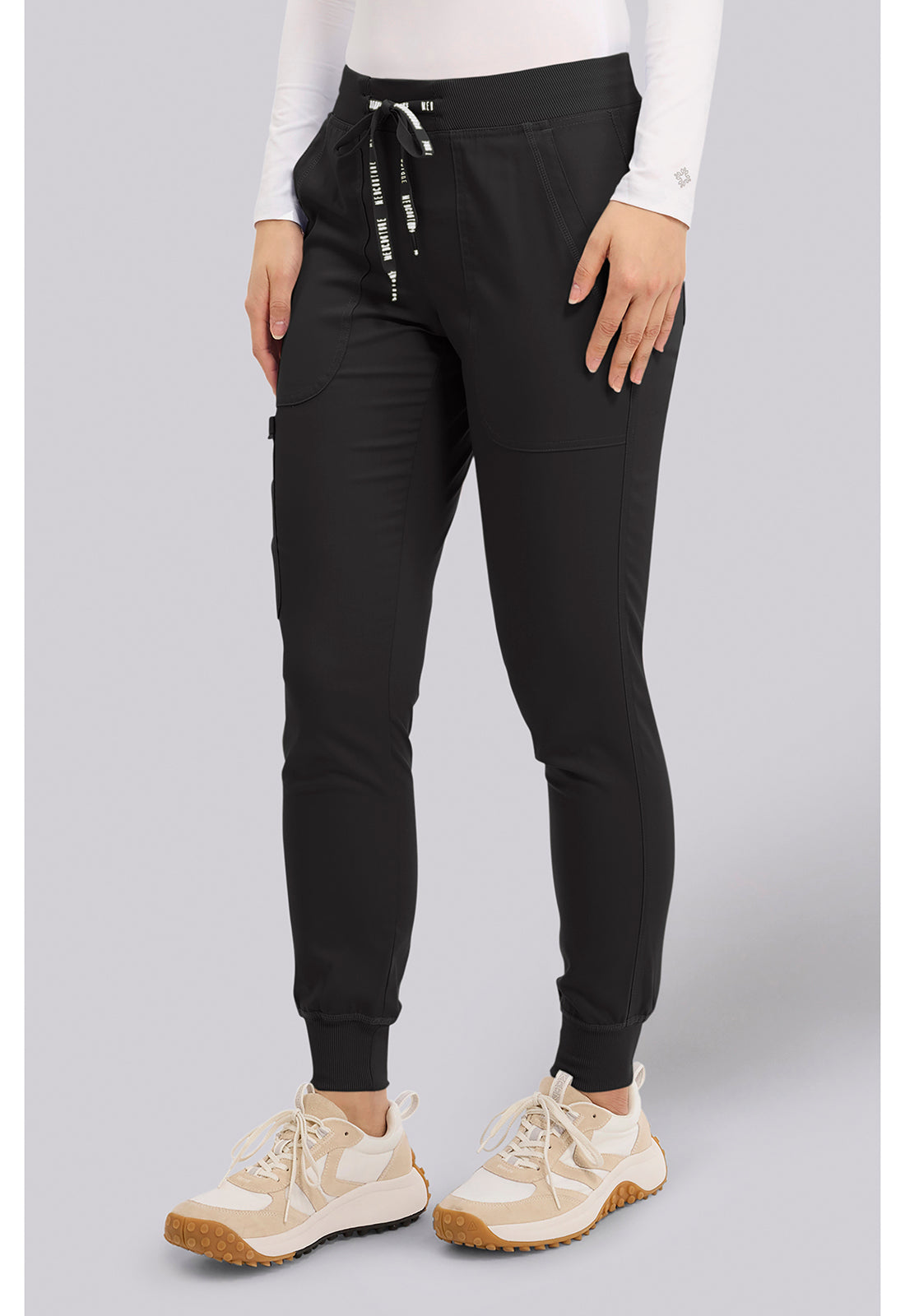 Touch MC7710 Women's Scrub Joggers Yoga Scrub Pants Black