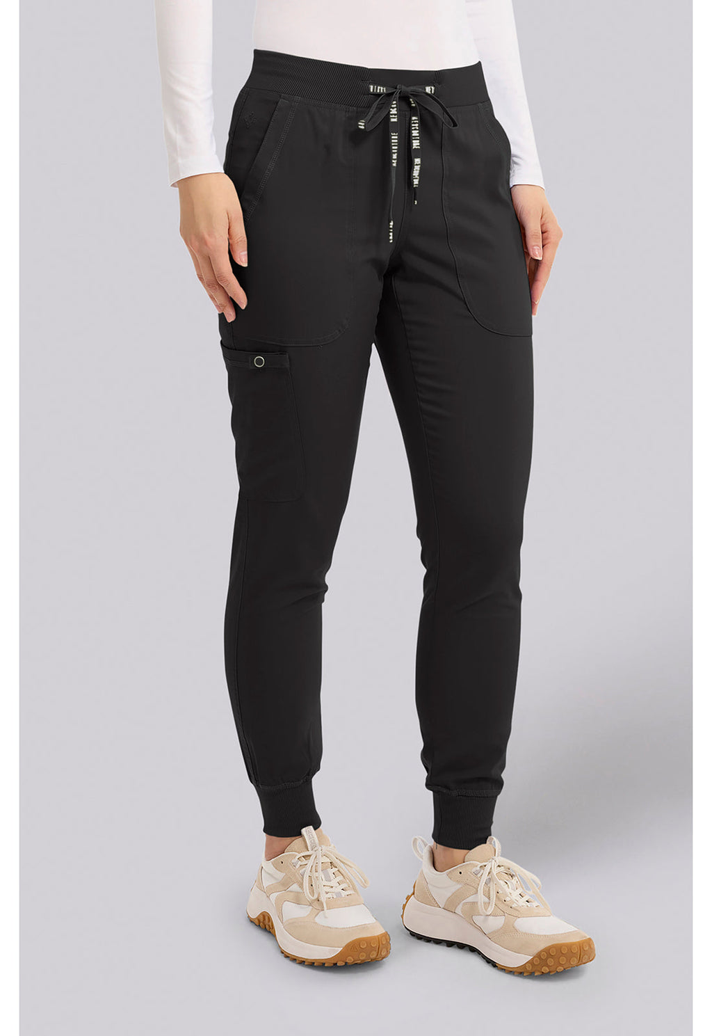 Touch MC7710 Women's Scrub Joggers Yoga Scrub Pants Black