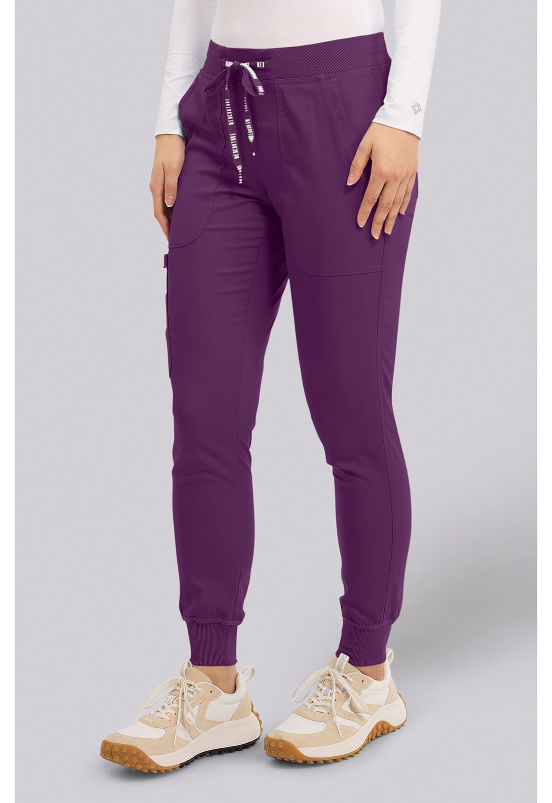 Touch MC7710 Women's Scrub Joggers Yoga Scrub Pants Eggplant