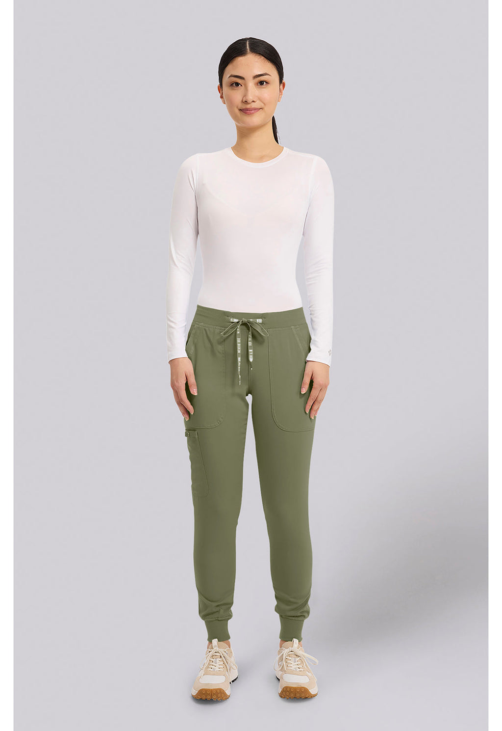 Touch MC7710 Women's Scrub Joggers Yoga Scrub Pants Olive