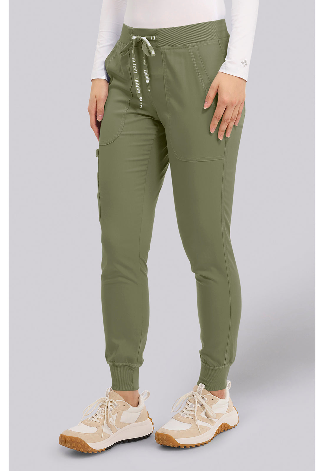 Touch MC7710 Women's Scrub Joggers Yoga Scrub Pants Olive