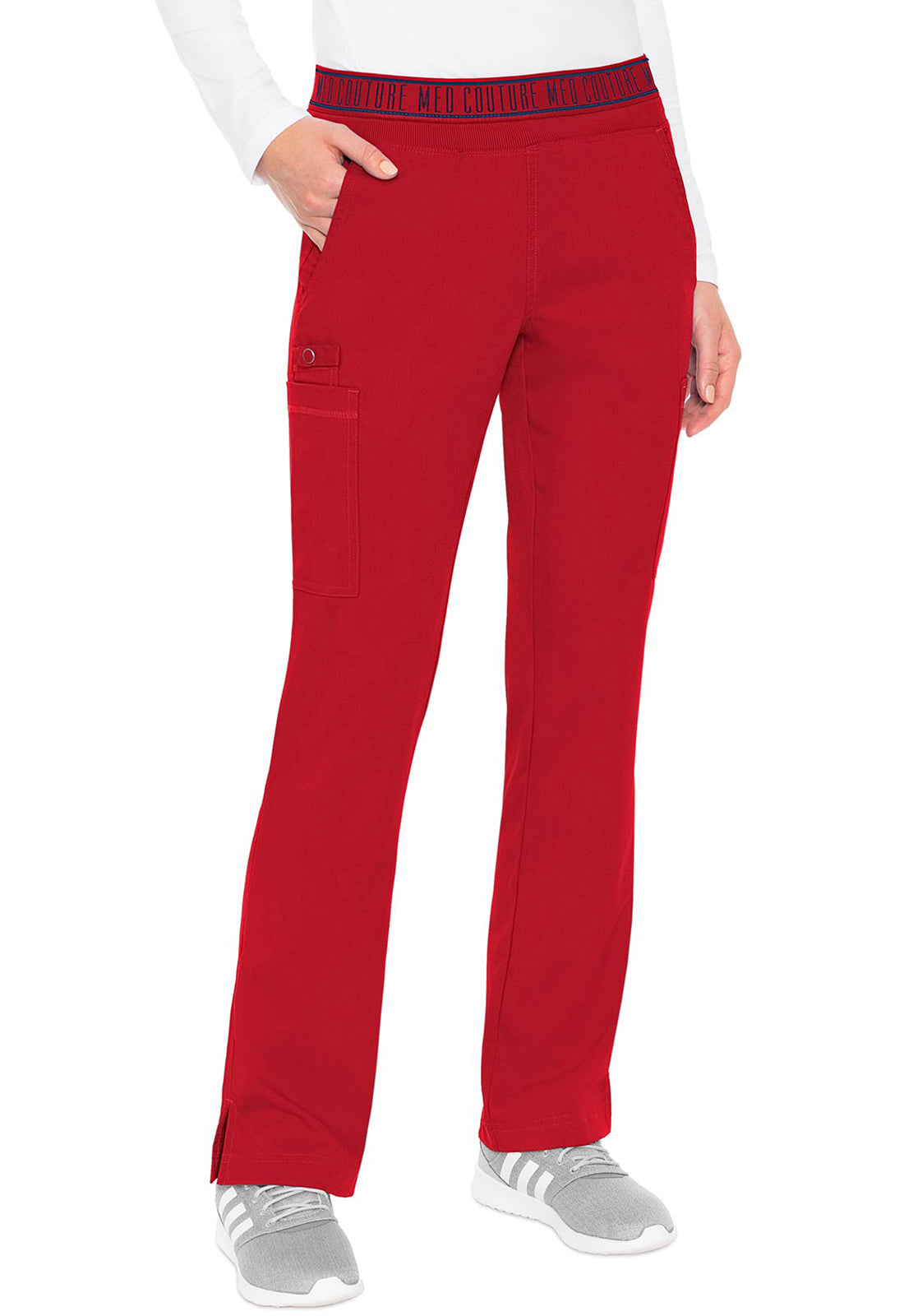 Touch MC7739 Women's Yoga 2 Cargo Pocket Scrub Pants Red