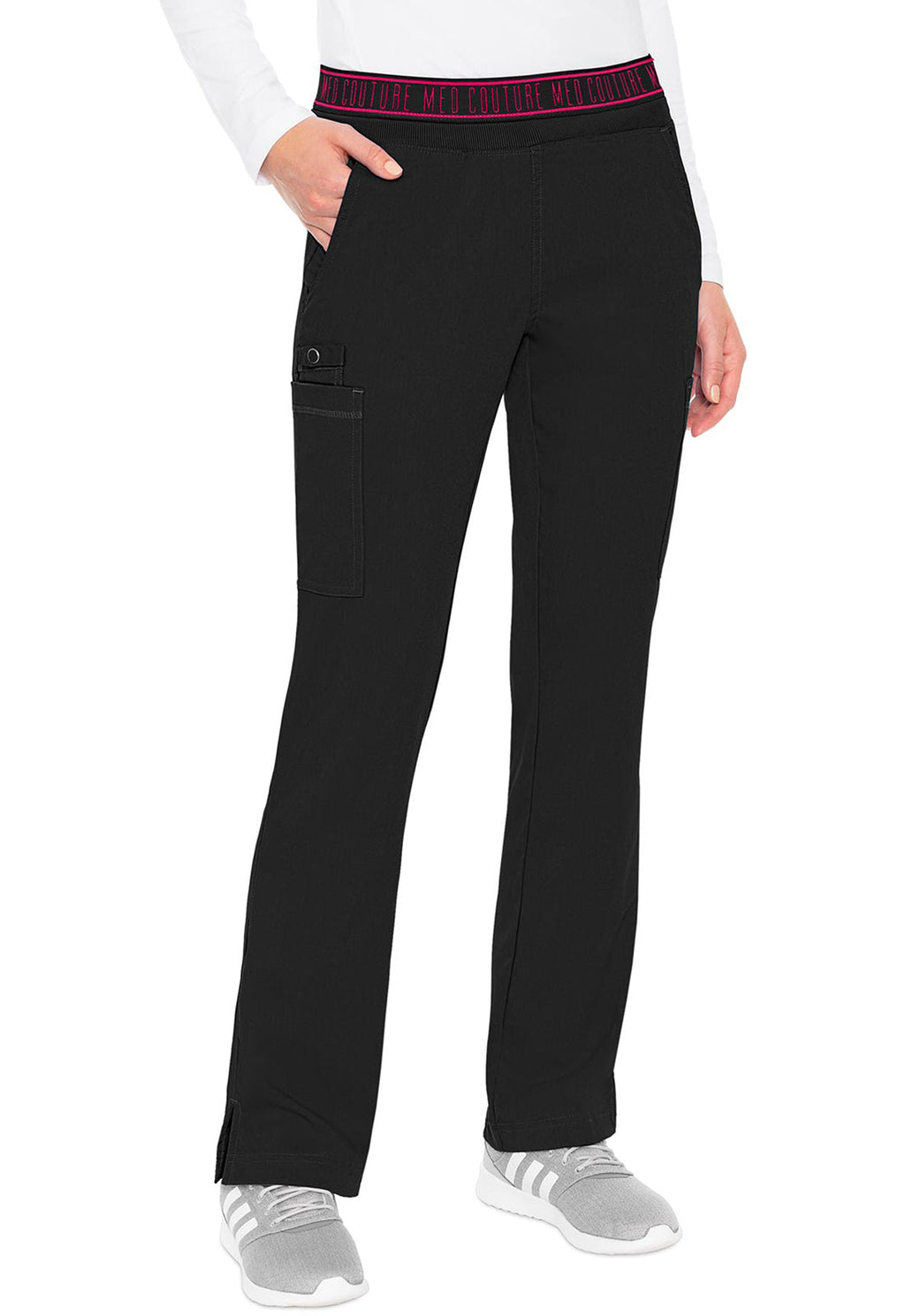Touch MC7739 Women's Yoga 2 Cargo Pocket Scrub Pants Black
