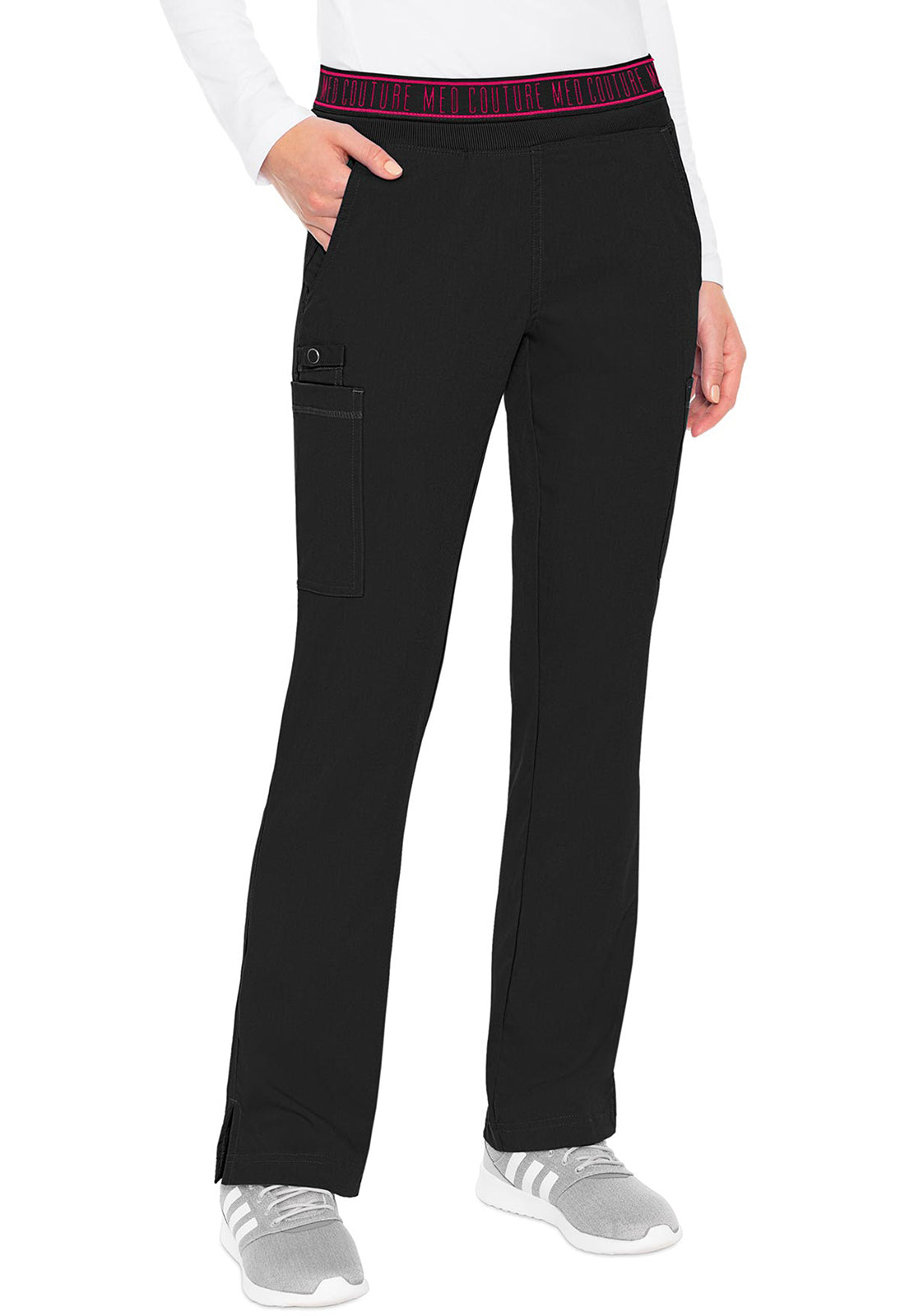 Touch MC7739 Women's Yoga 2 Cargo Pocket Scrub Pants Black