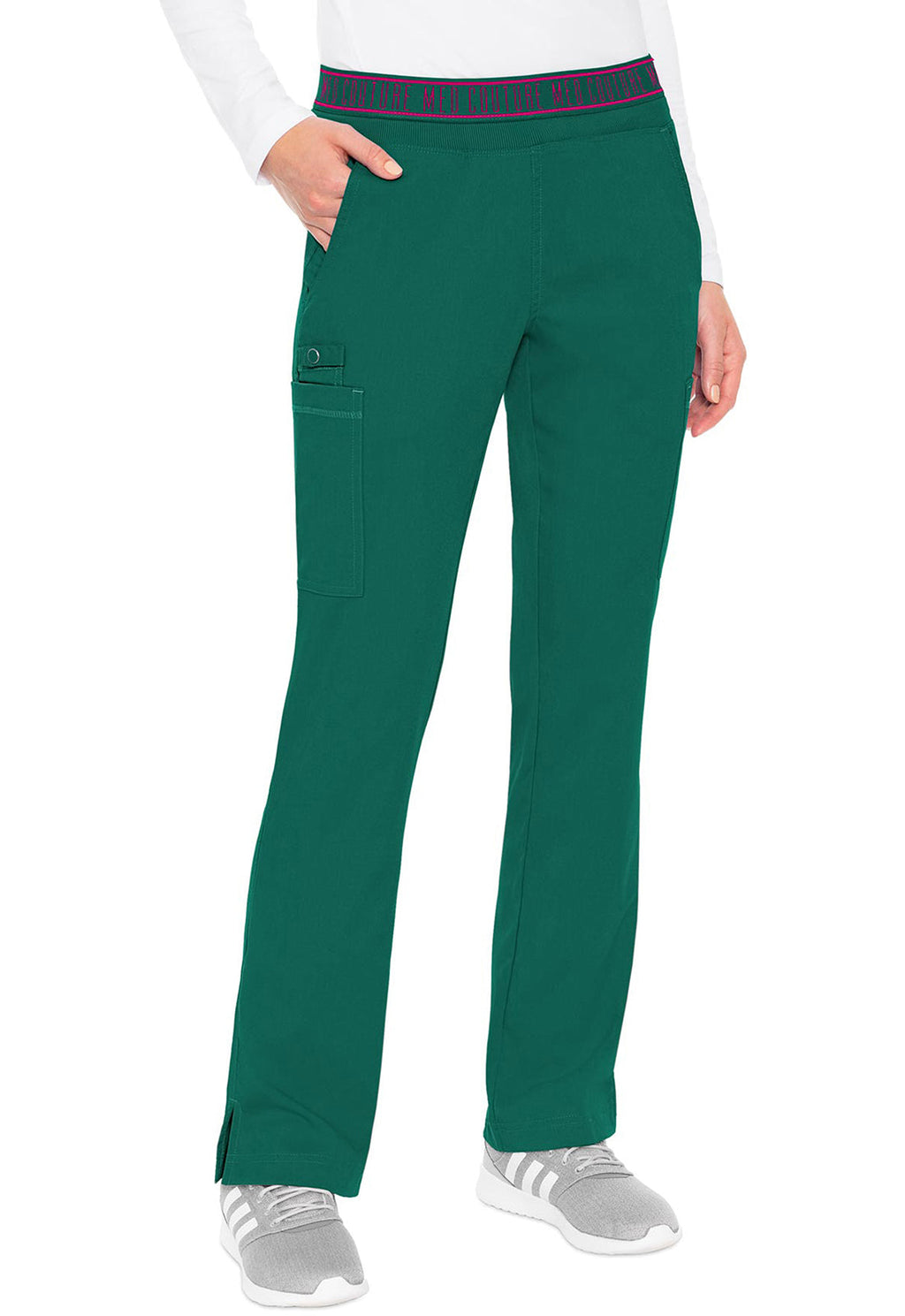 Touch MC7739 Women's Yoga 2 Cargo Pocket Scrub Pants Hunter Green