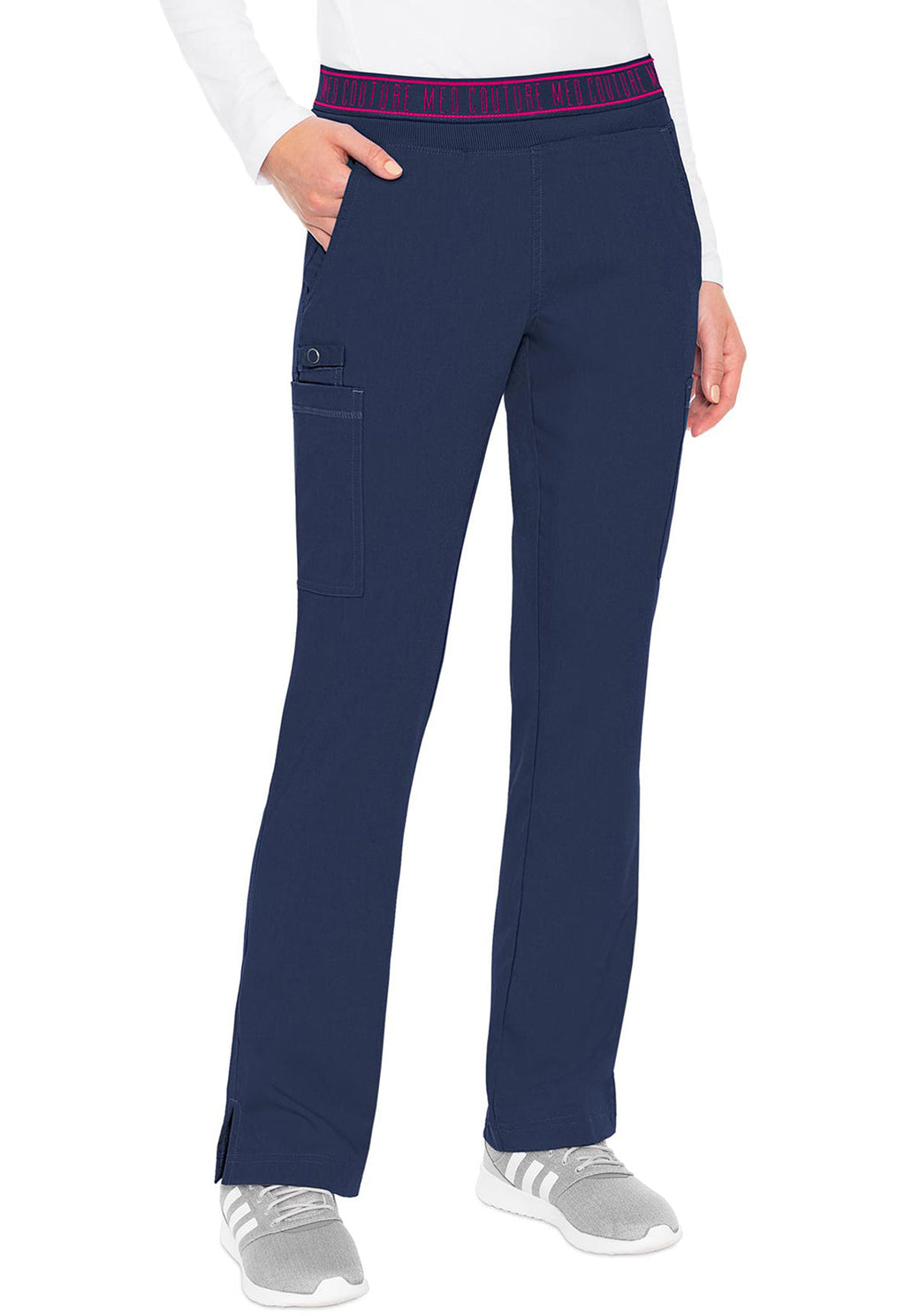 Touch MC7739 Women's Yoga 2 Cargo Pocket Scrub Pants Navy