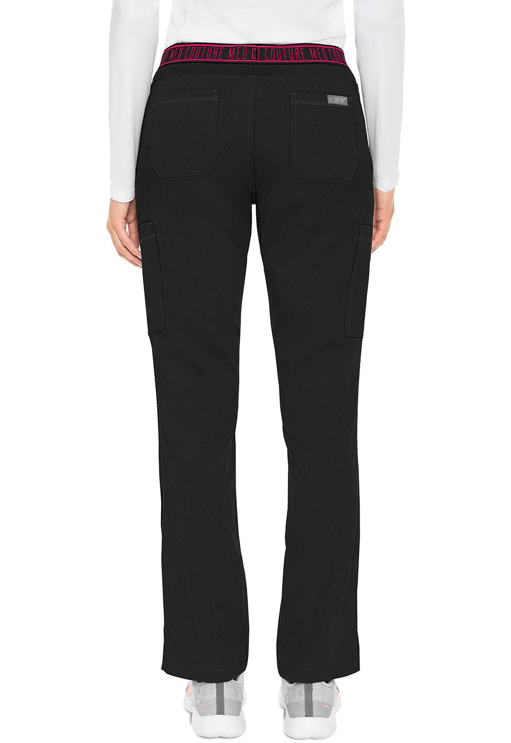 Touch MC7739 Women's Yoga 2 Cargo Pocket Scrub Pants Black