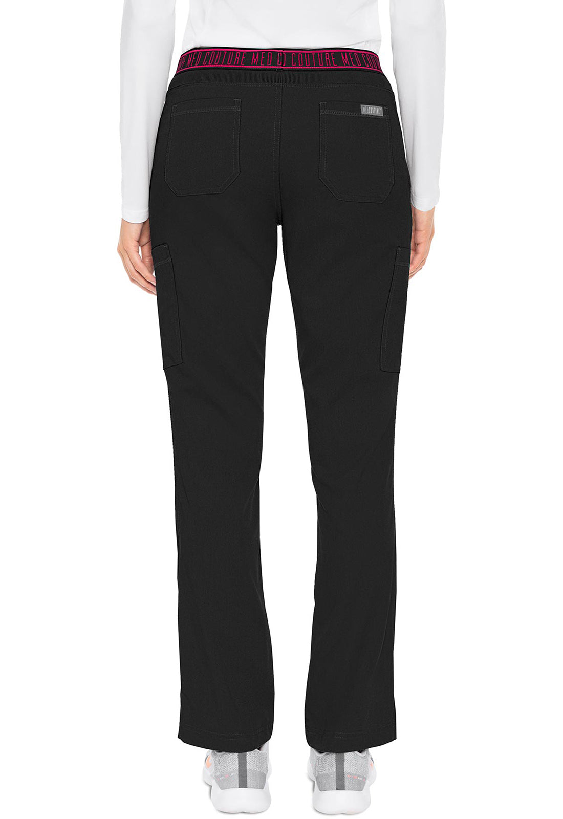 Touch MC7739 Women's Yoga 2 Cargo Pocket Scrub Pants Black