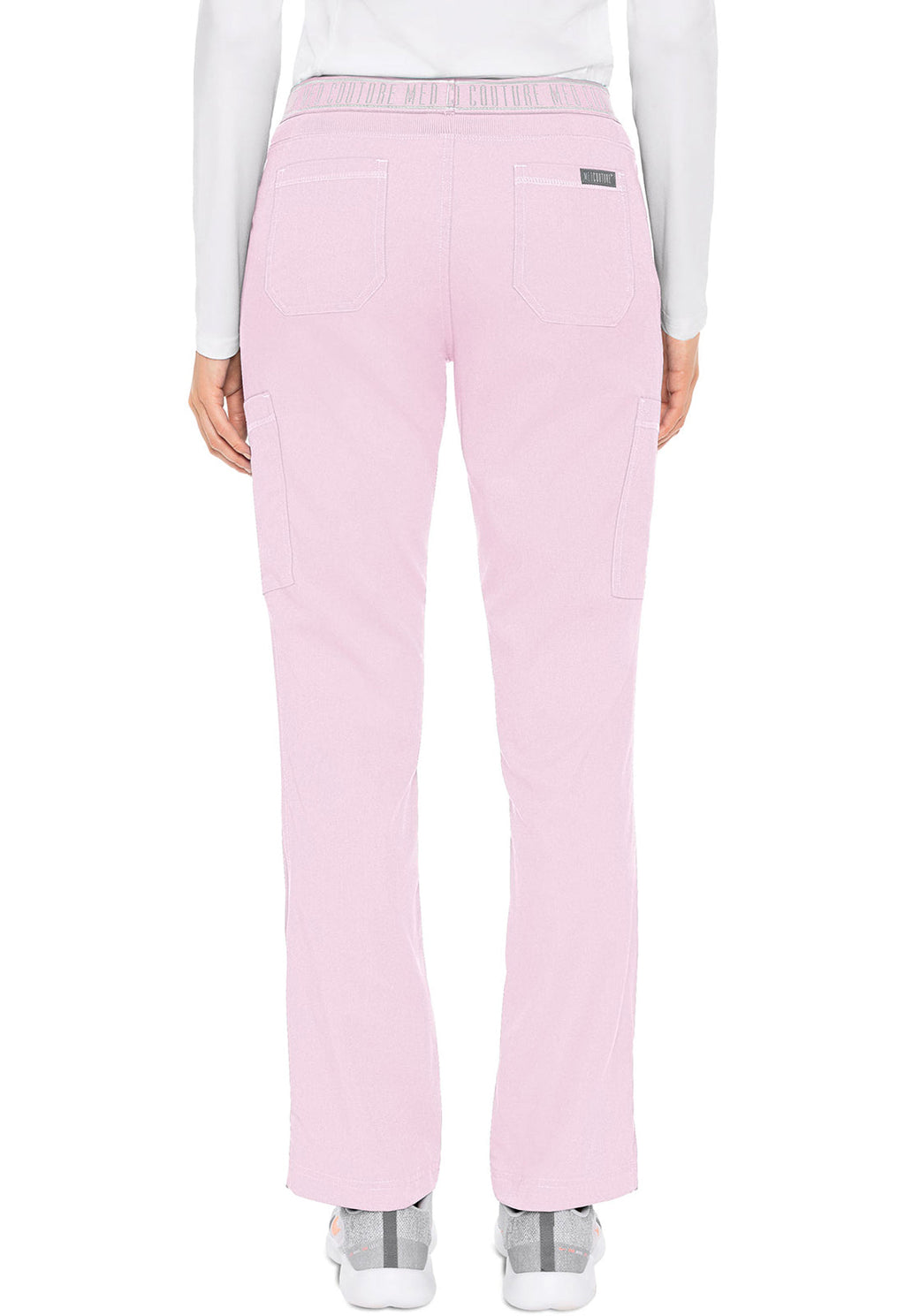 Touch MC7739 Women's Yoga 2 Cargo Pocket Scrub Pants Ice Pink
