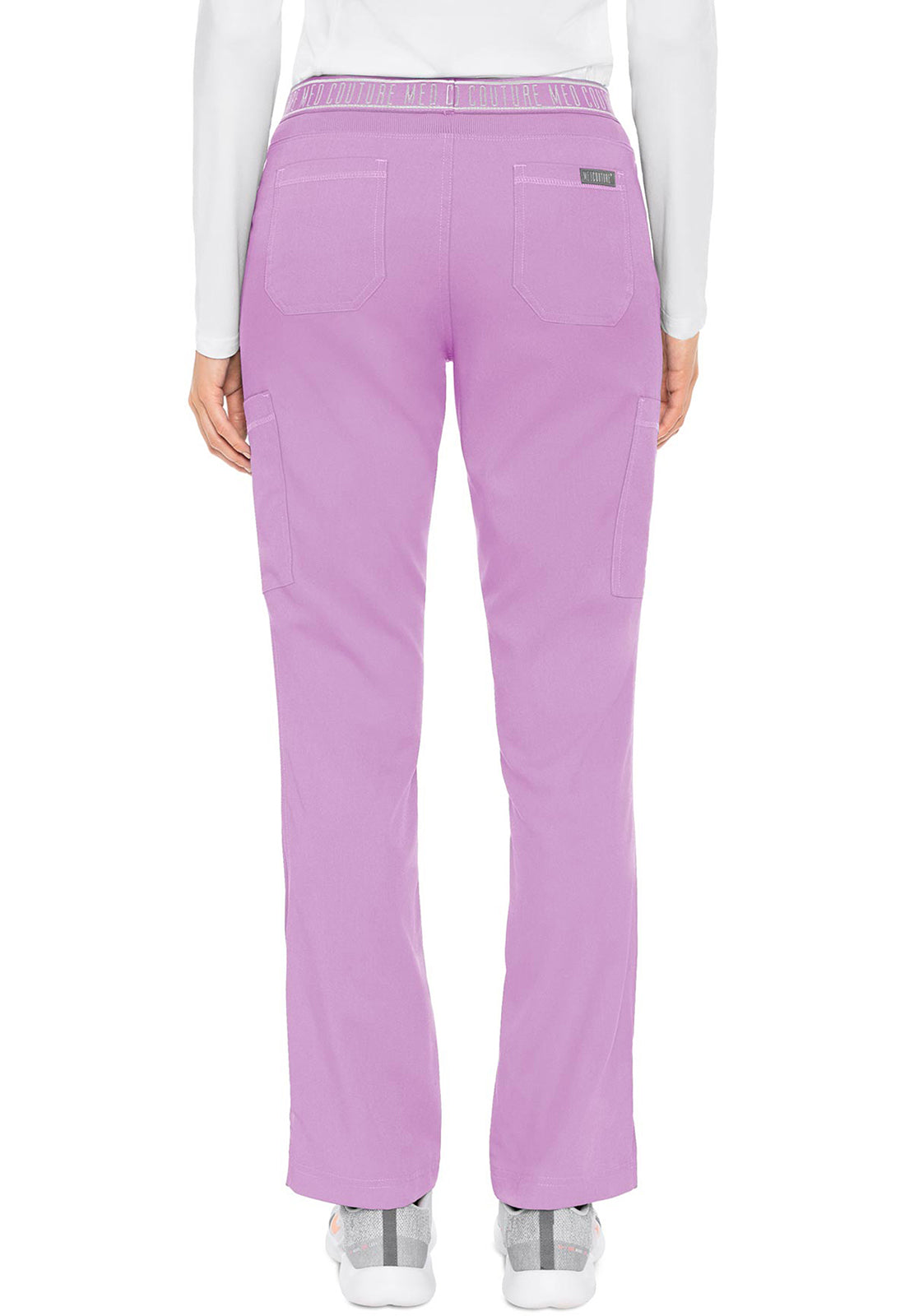 Touch MC7739 Women's Yoga 2 Cargo Pocket Scrub Pants Lilac