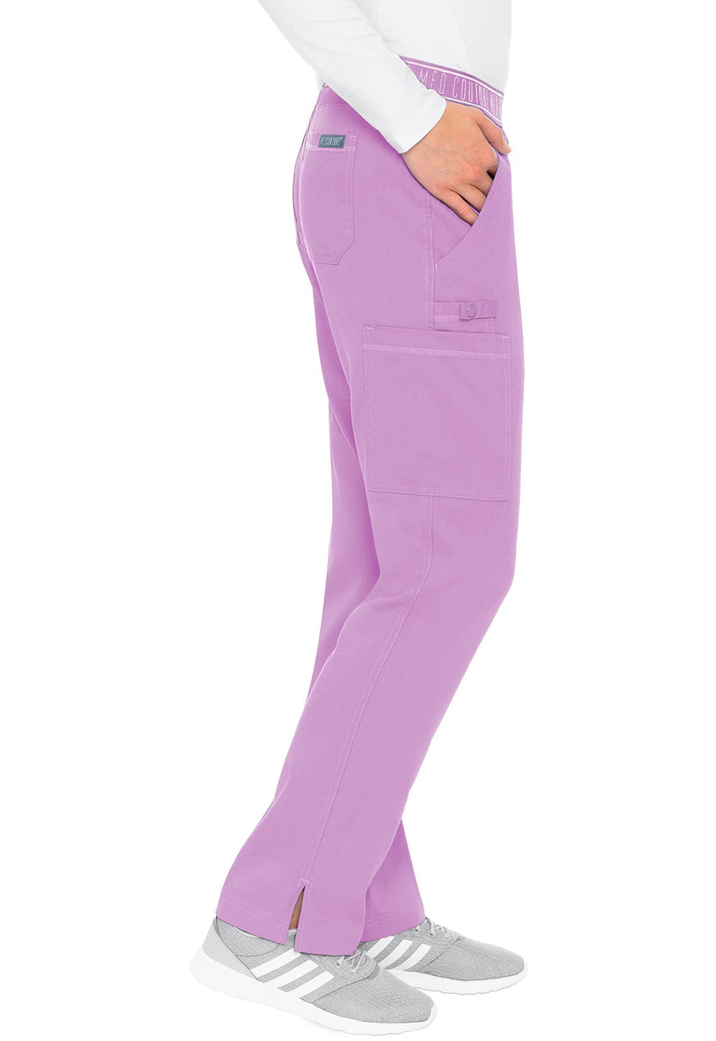 Touch MC7739 Women's Yoga 2 Cargo Pocket Scrub Pants Lilac