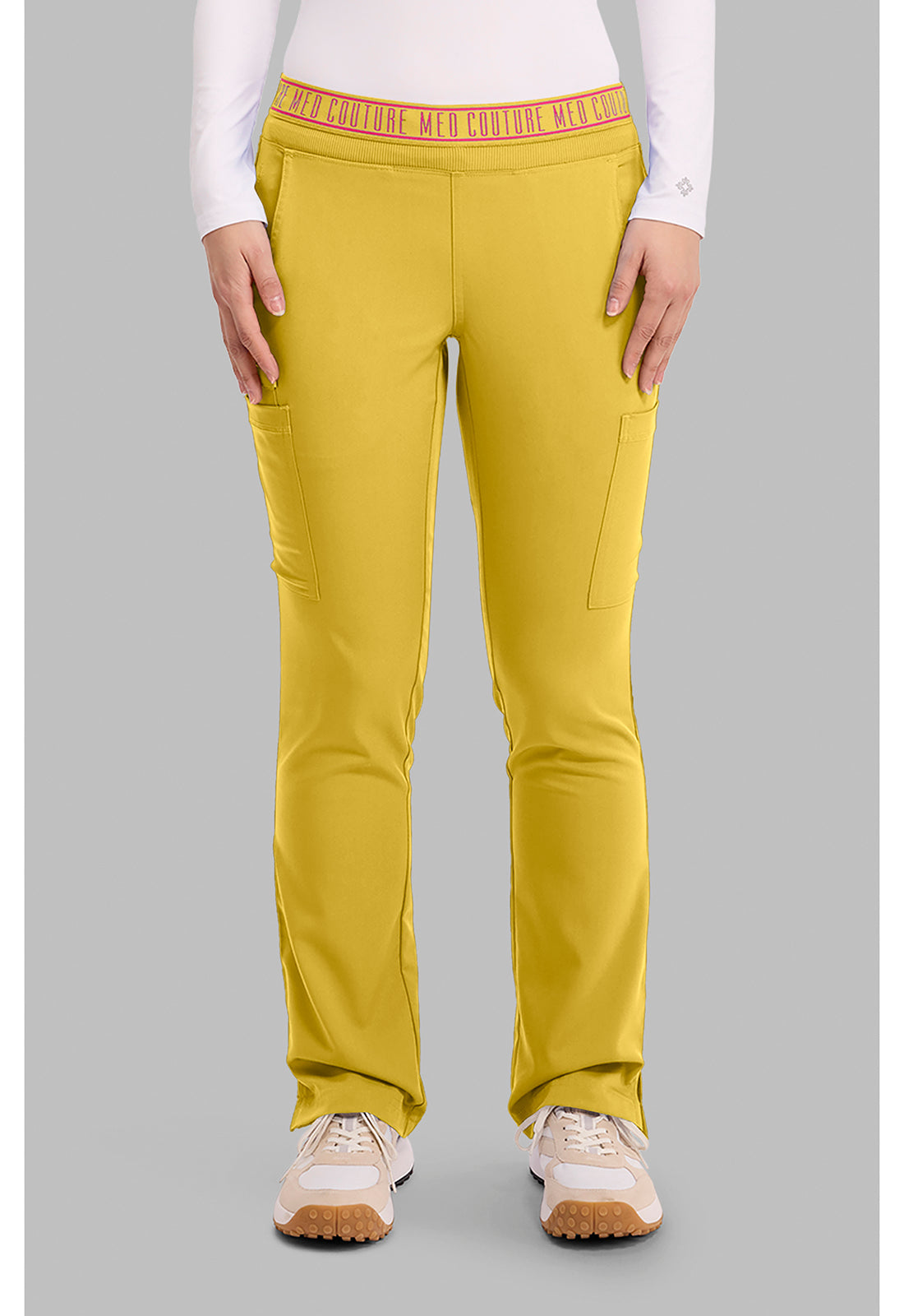 Touch MC7739 Women's Yoga 2 Cargo Pocket Scrub Pants Midsummer Gold