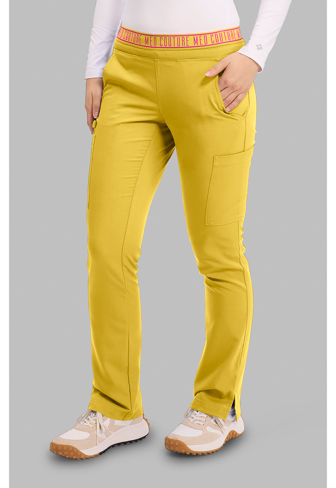 Touch MC7739 Women's Yoga 2 Cargo Pocket Scrub Pants Midsummer Gold