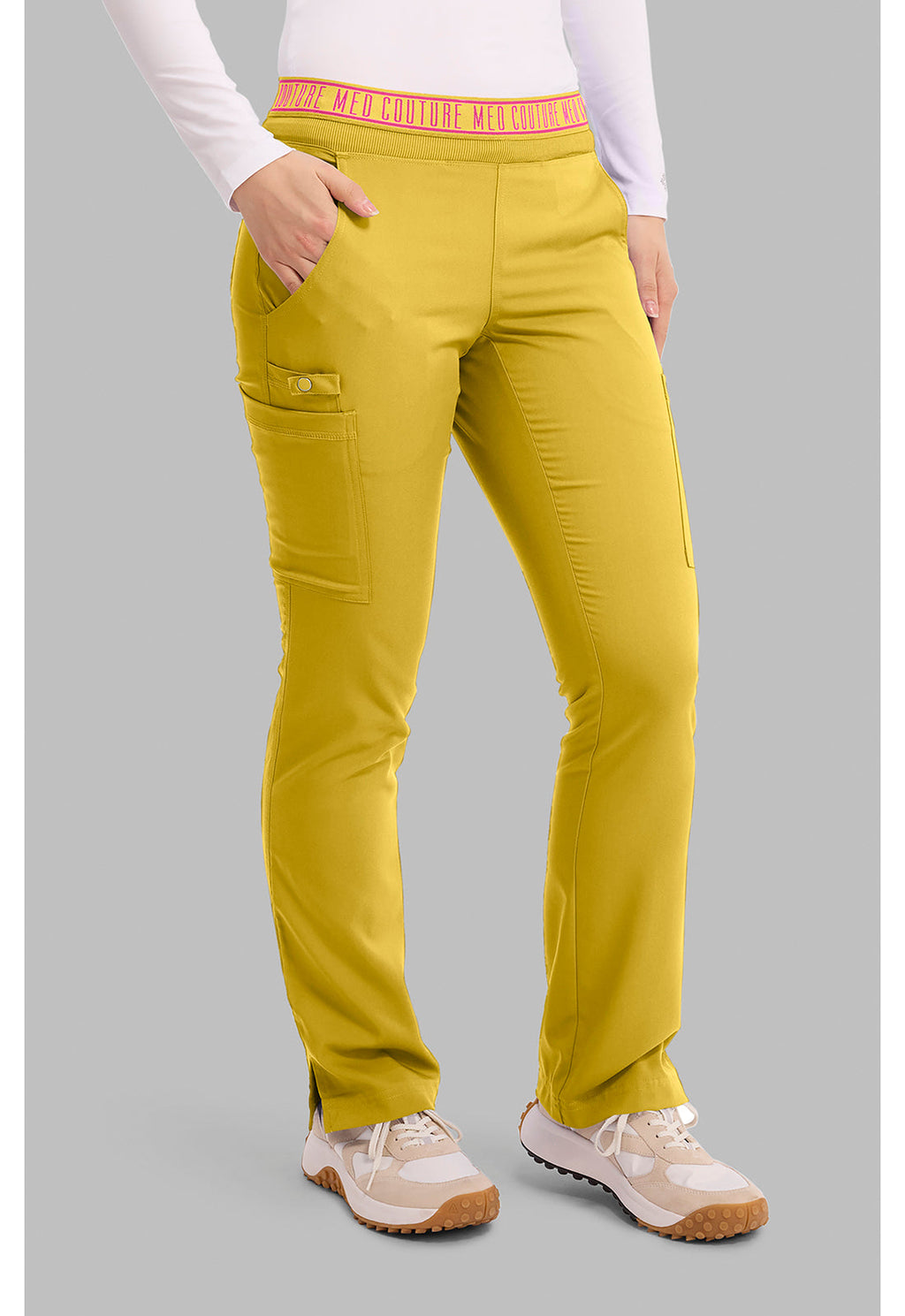 Touch MC7739 Women's Yoga 2 Cargo Pocket Scrub Pants Midsummer Gold