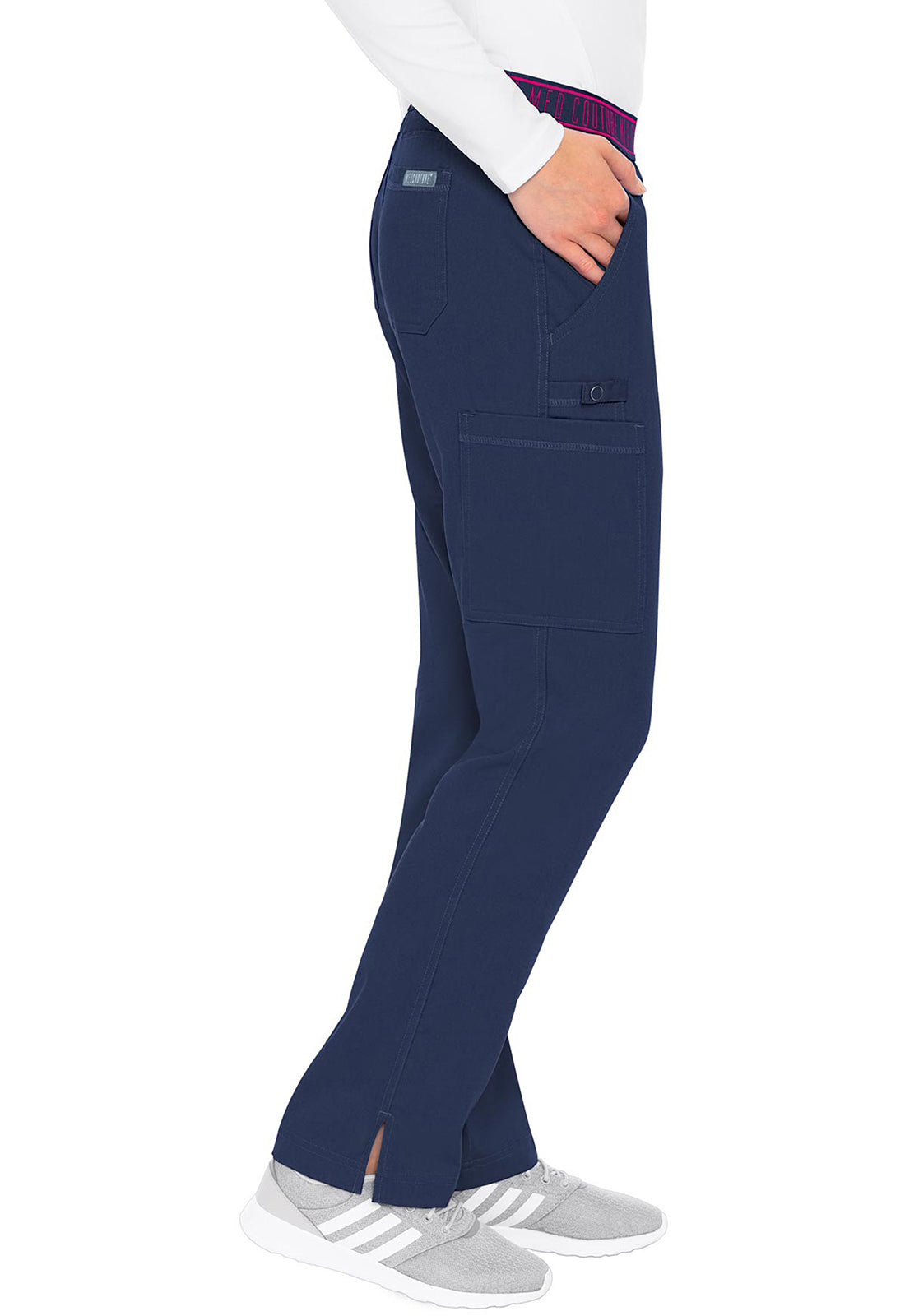 Touch MC7739 Women's Yoga 2 Cargo Pocket Scrub Pants Navy