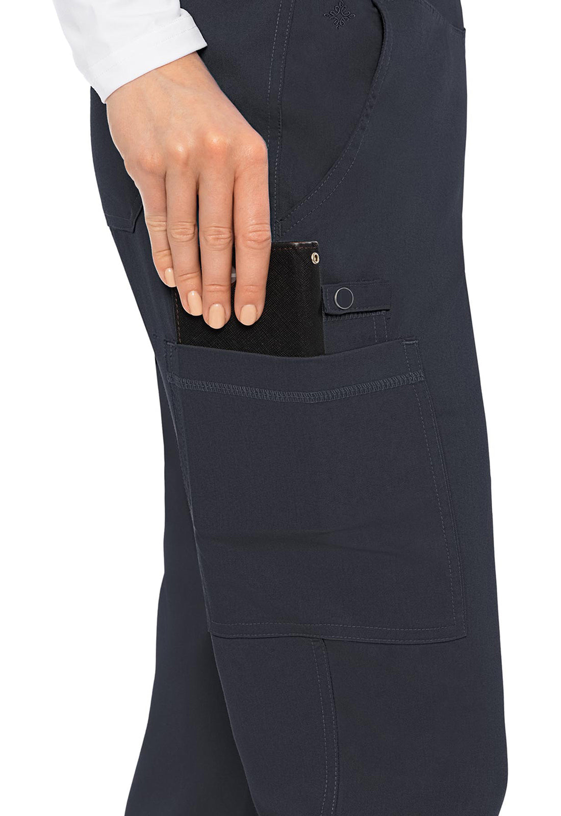 Touch MC7739 Women's Yoga 2 Cargo Pocket Scrub Pants Pewter