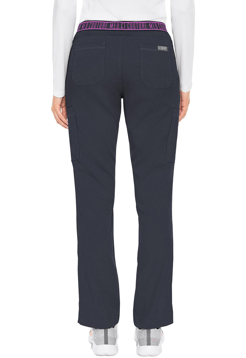 Touch MC7739 Women's Yoga 2 Cargo Pocket Scrub Pants Pewter