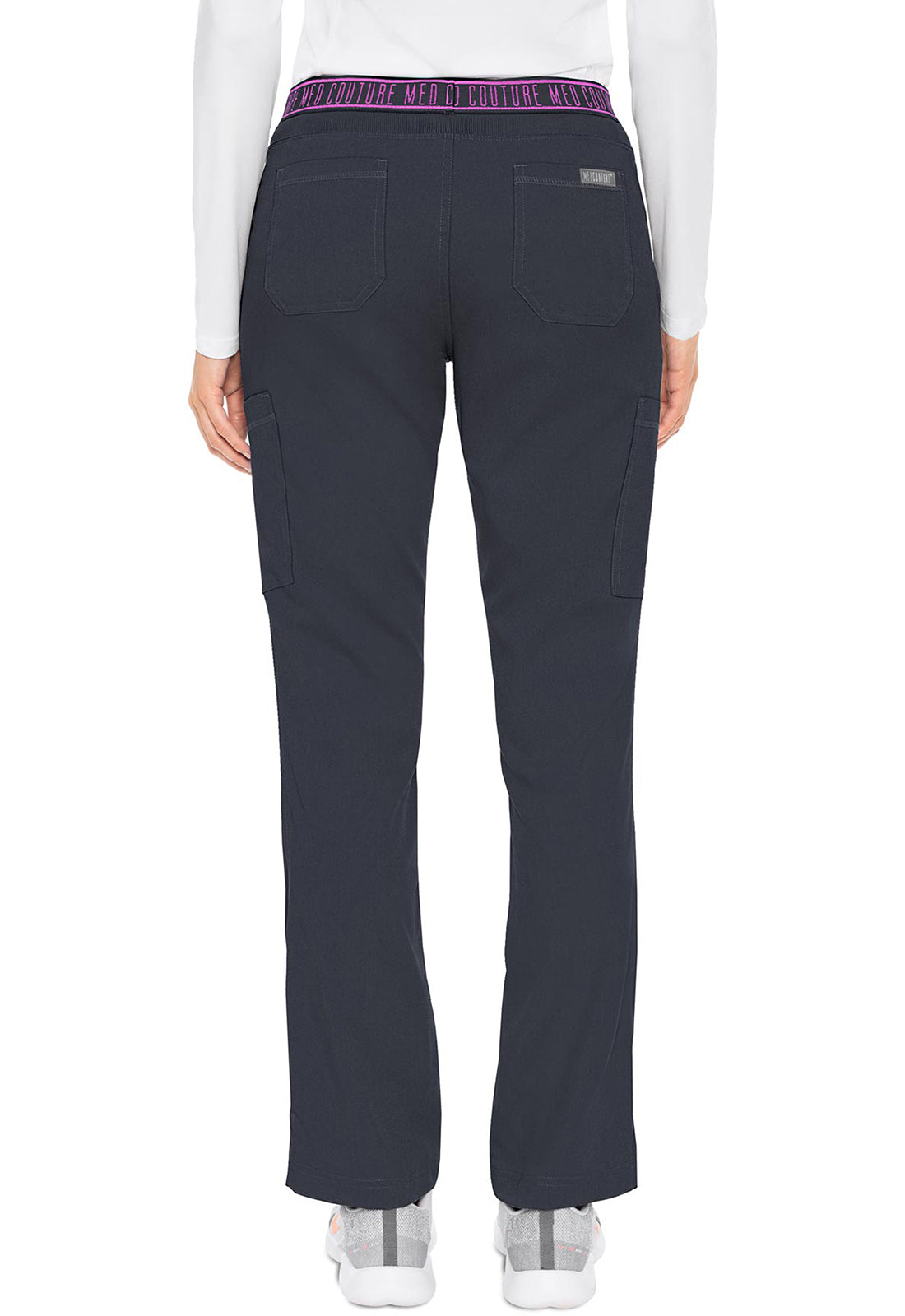 Touch MC7739 Women's Yoga 2 Cargo Pocket Scrub Pants Pewter