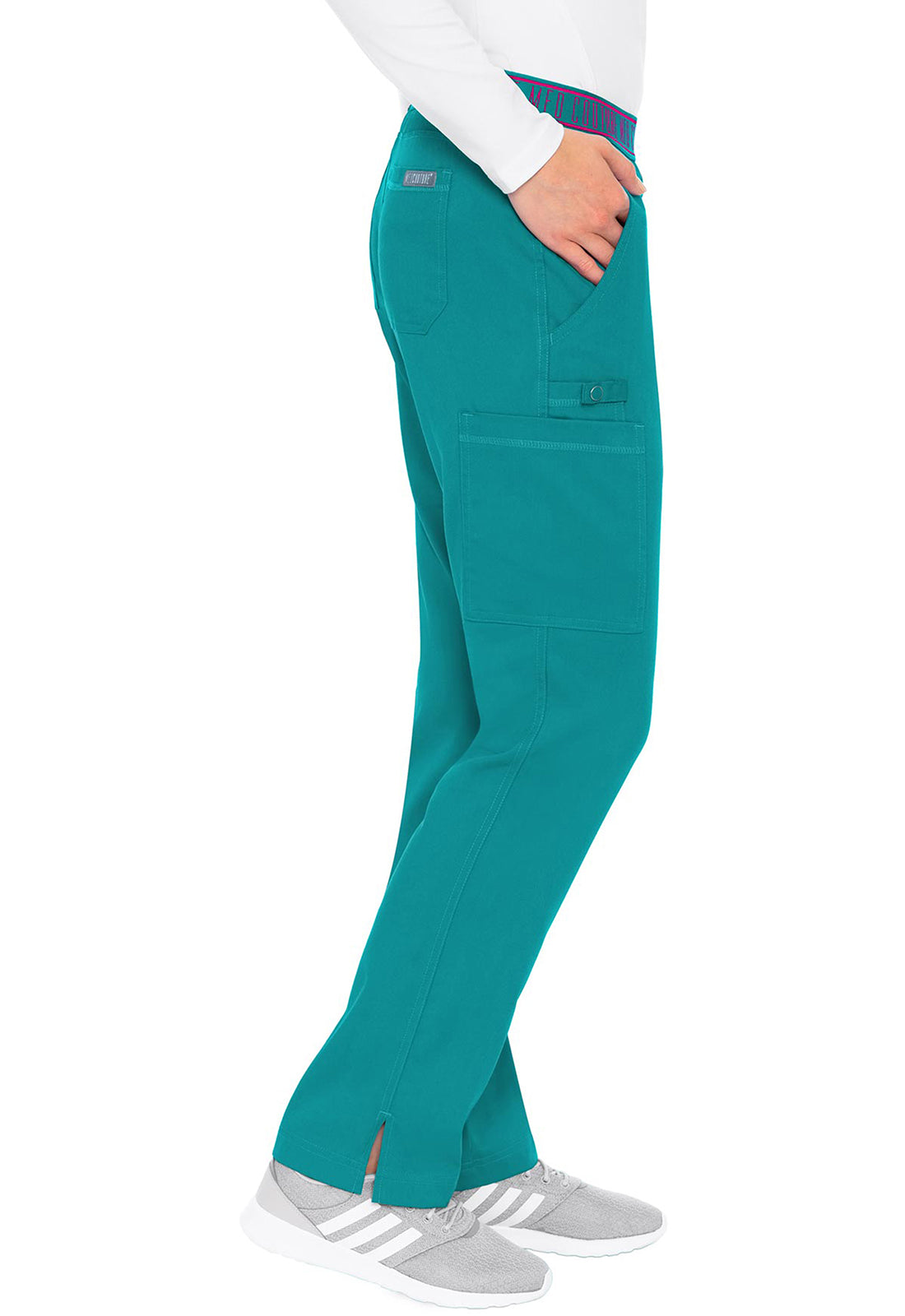 Touch MC7739 Women's Yoga 2 Cargo Pocket Scrub Pants Teal