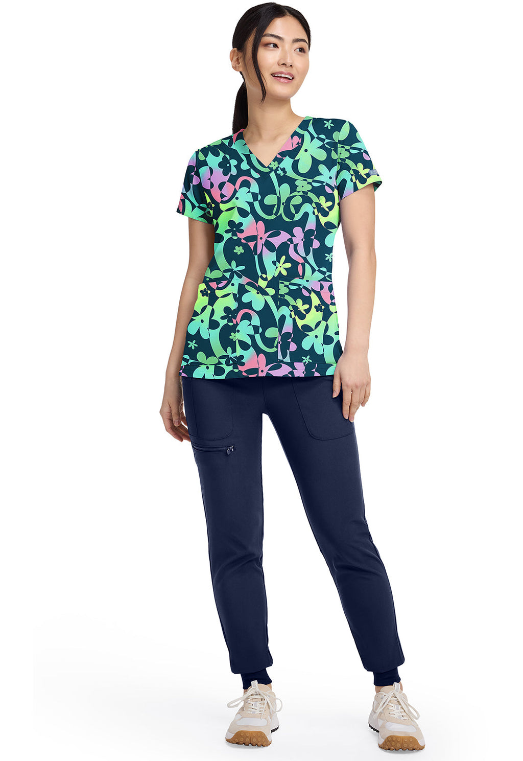 Prints MC8564 V-Neck Print Top Dizzy Daisy