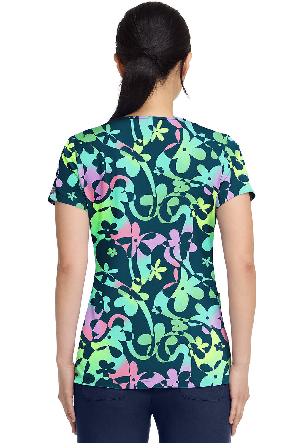 Prints MC8564 V-Neck Print Top Dizzy Daisy