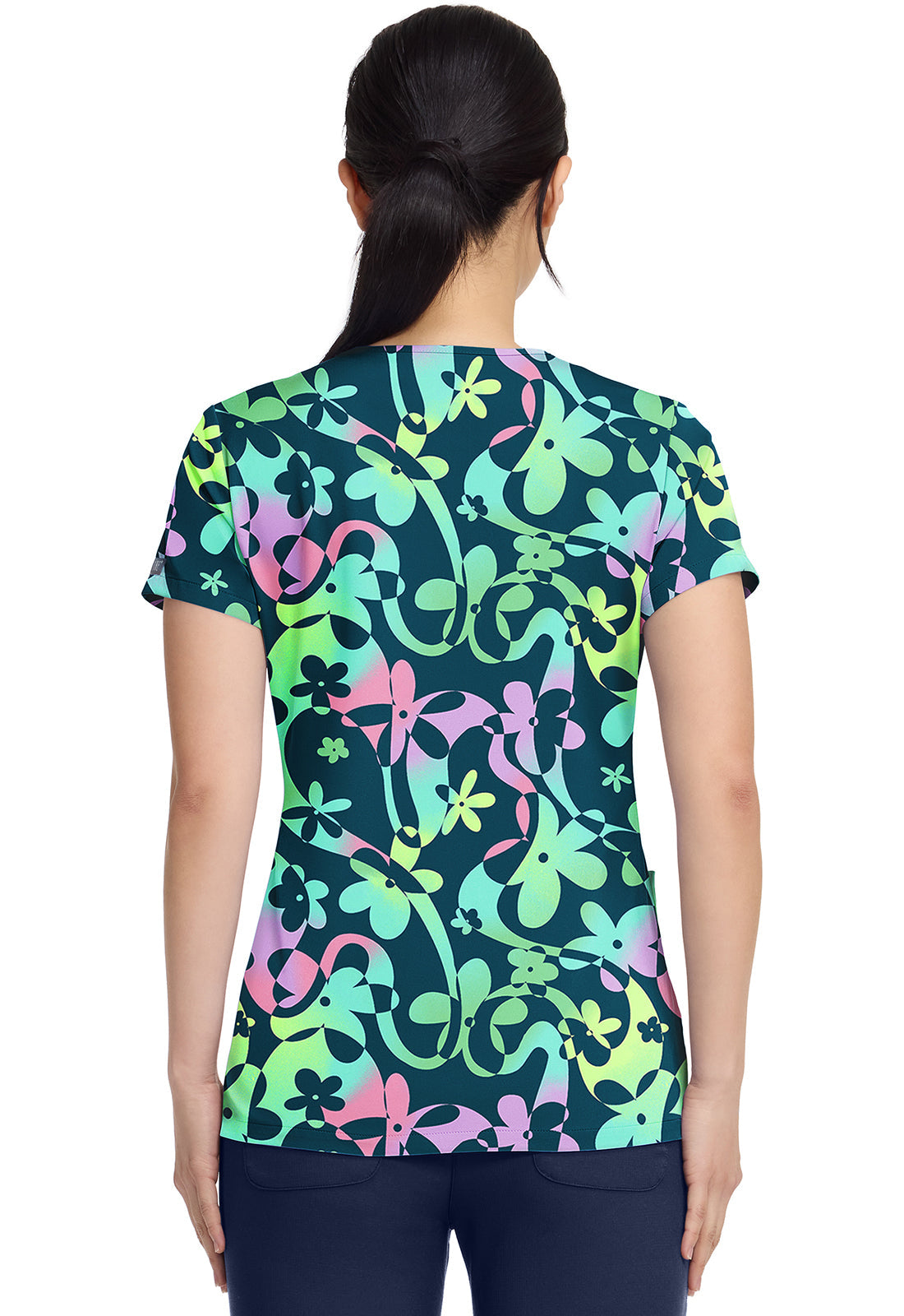 Prints MC8564 V-Neck Print Top Dizzy Daisy