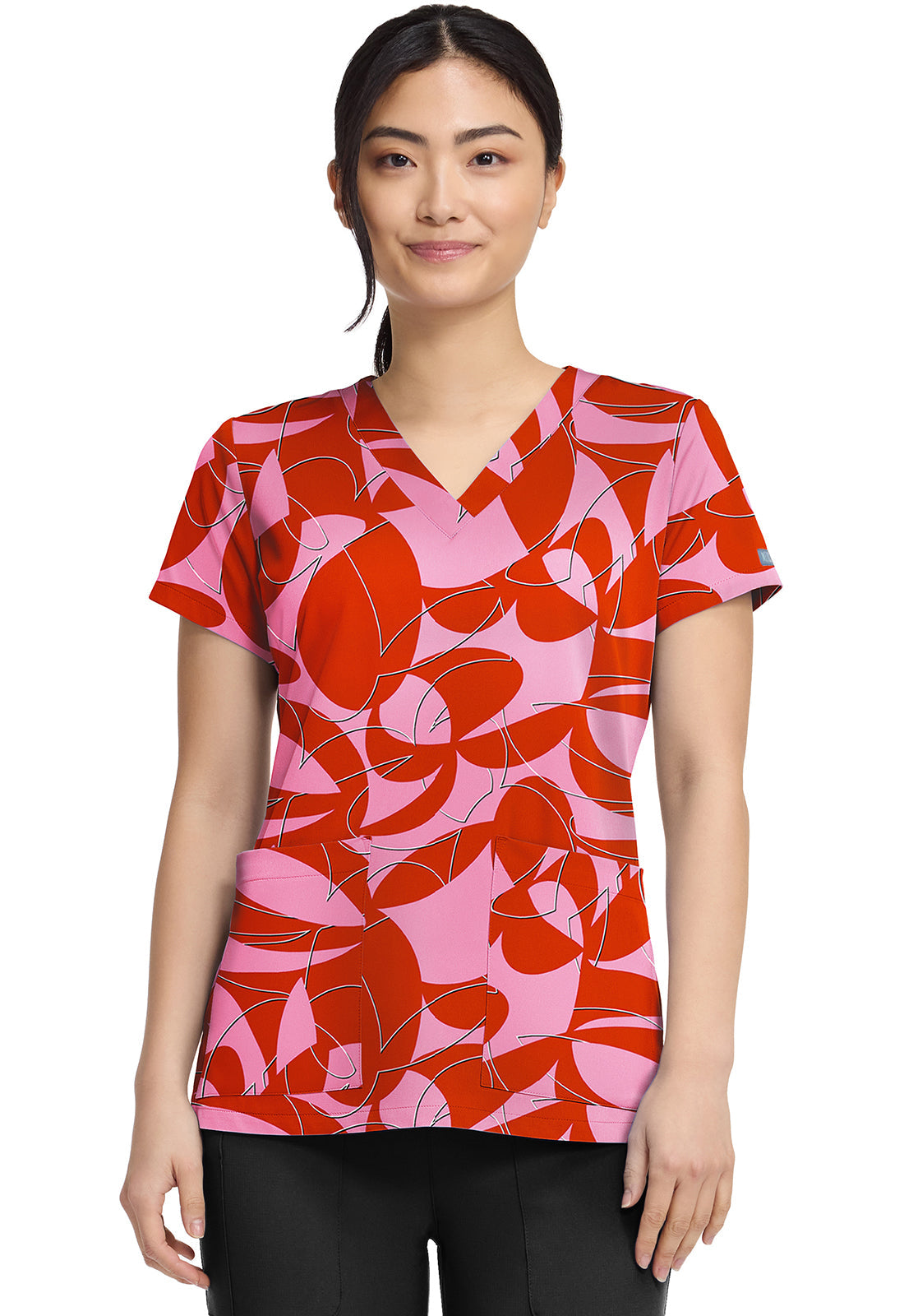 Prints MC8564 V-Neck Print Top Hopscotch
