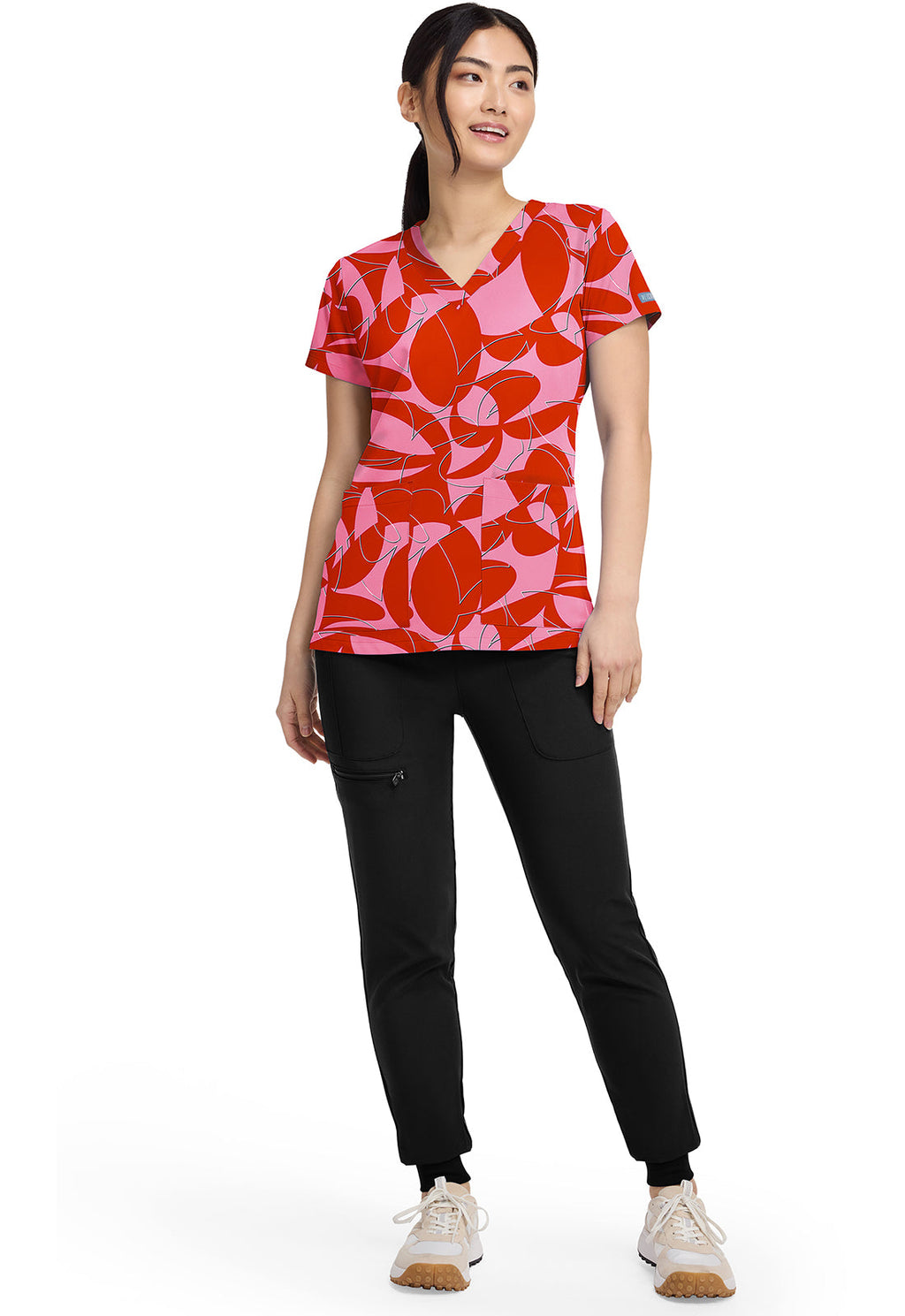 Prints MC8564 V-Neck Print Top Hopscotch