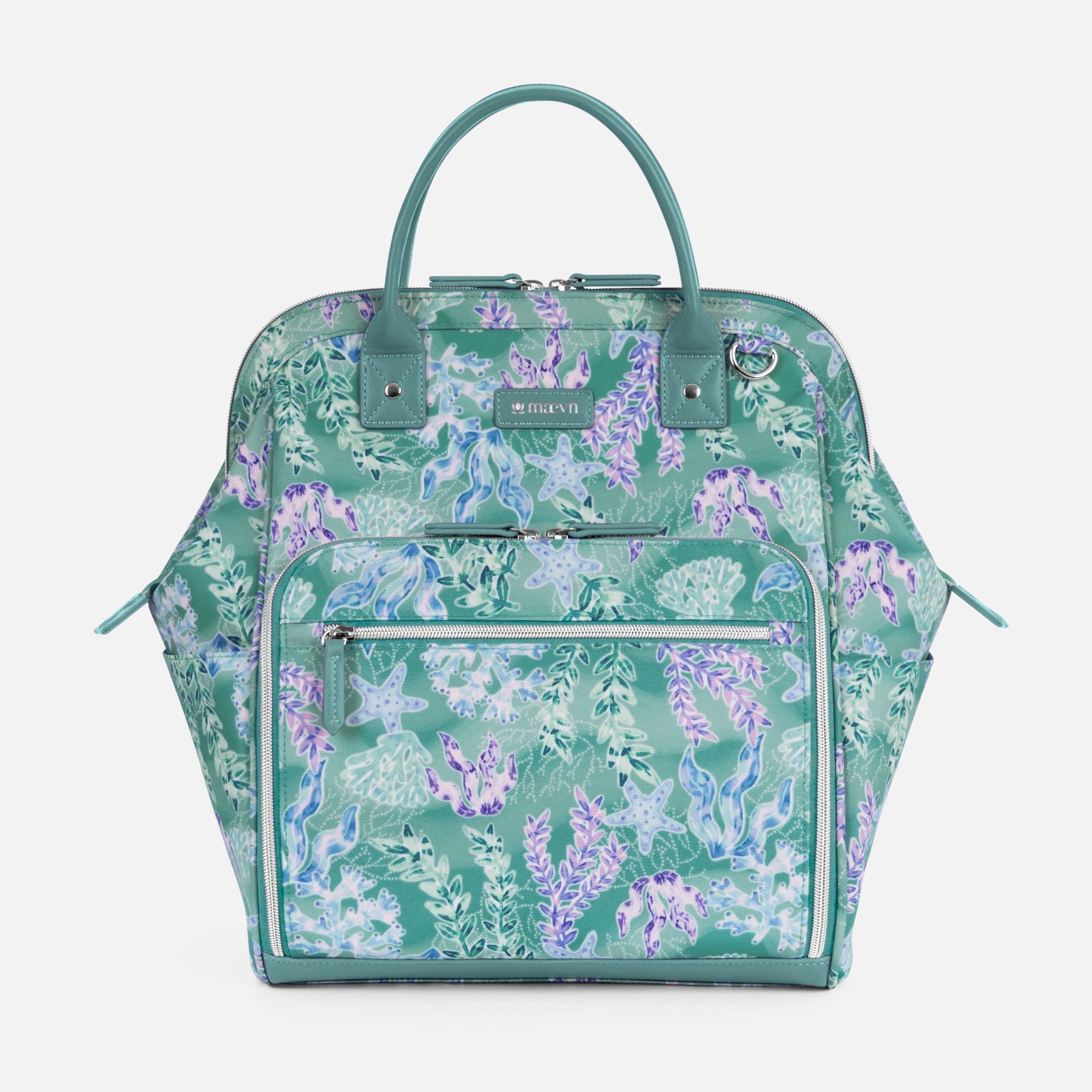 Front view of Maevn Blossom Signature 2100 Women's V-Neck Scrub Top in solid color