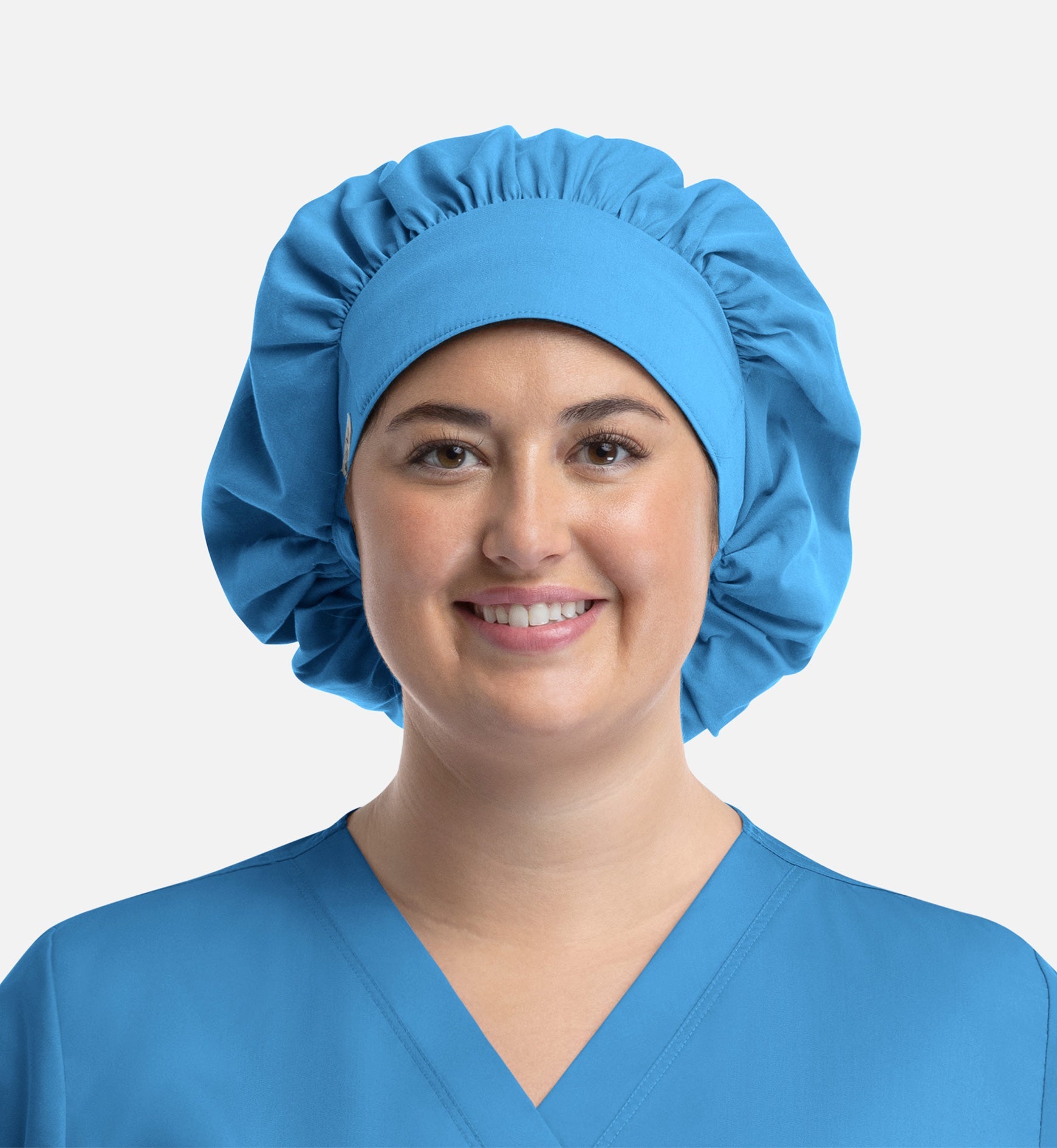 Scrub Caps NC020 Unisex Bouffant Cap Cyan Blue (CYB)